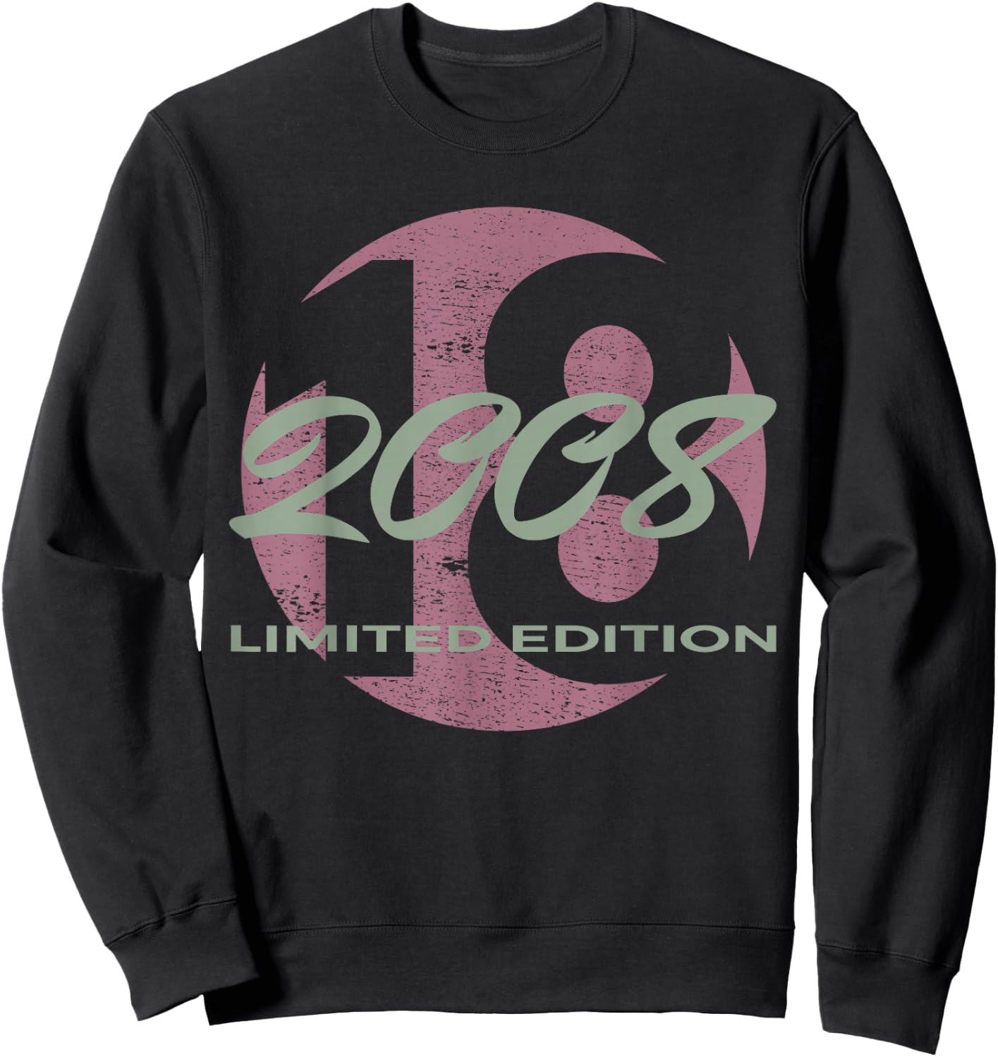 18. Geburtstag Mädchen Junge 18 Jahre 2008 Lustig Geschenk Sweatshirt - Sweatshirt | Black