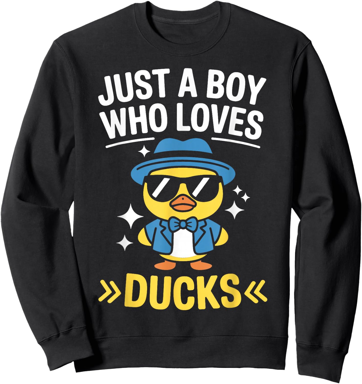Just A Boy Who Loves Ducks Rubber Duck Style Sweatshirt - Sweatshirt | Black