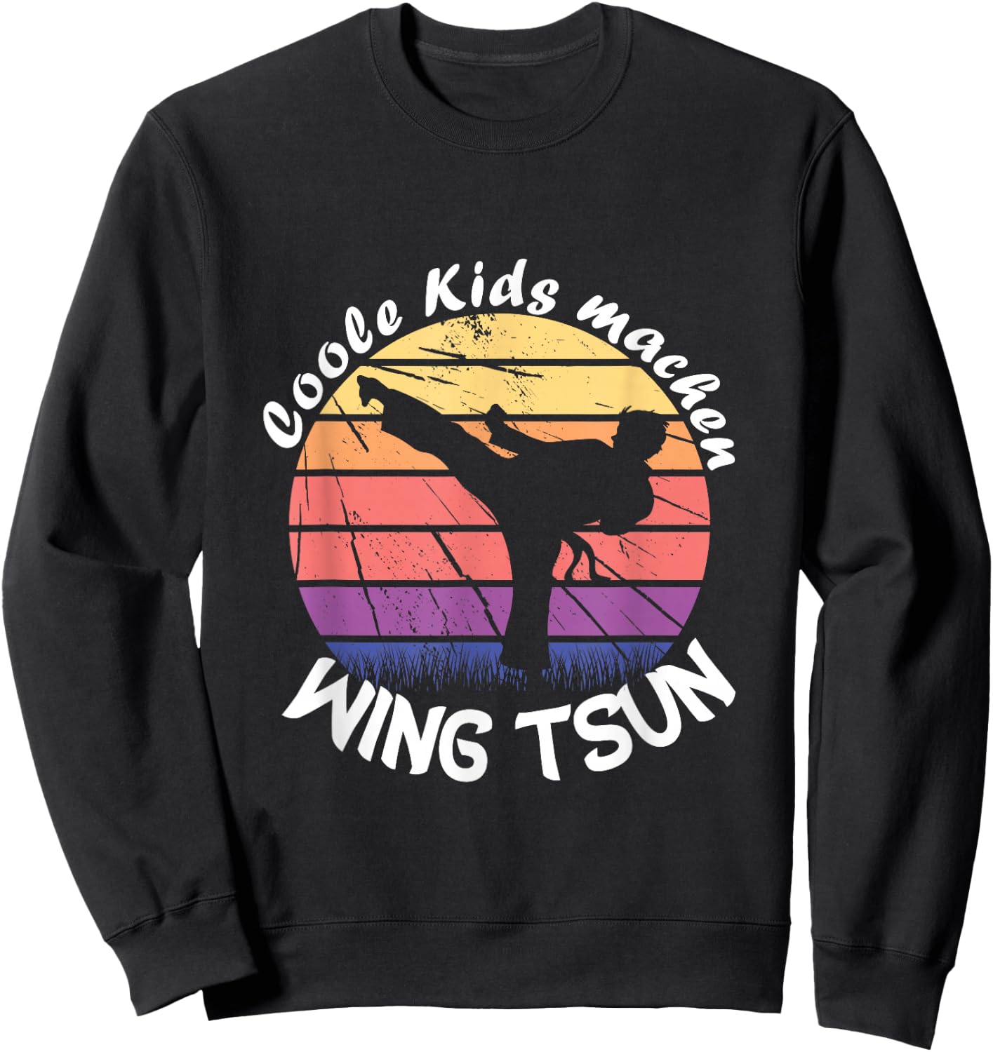 Coole Kids machen Wing Tsun | Martial Arts Training Wing Tsun , black Sweatshirt - Sweatshirt | Black