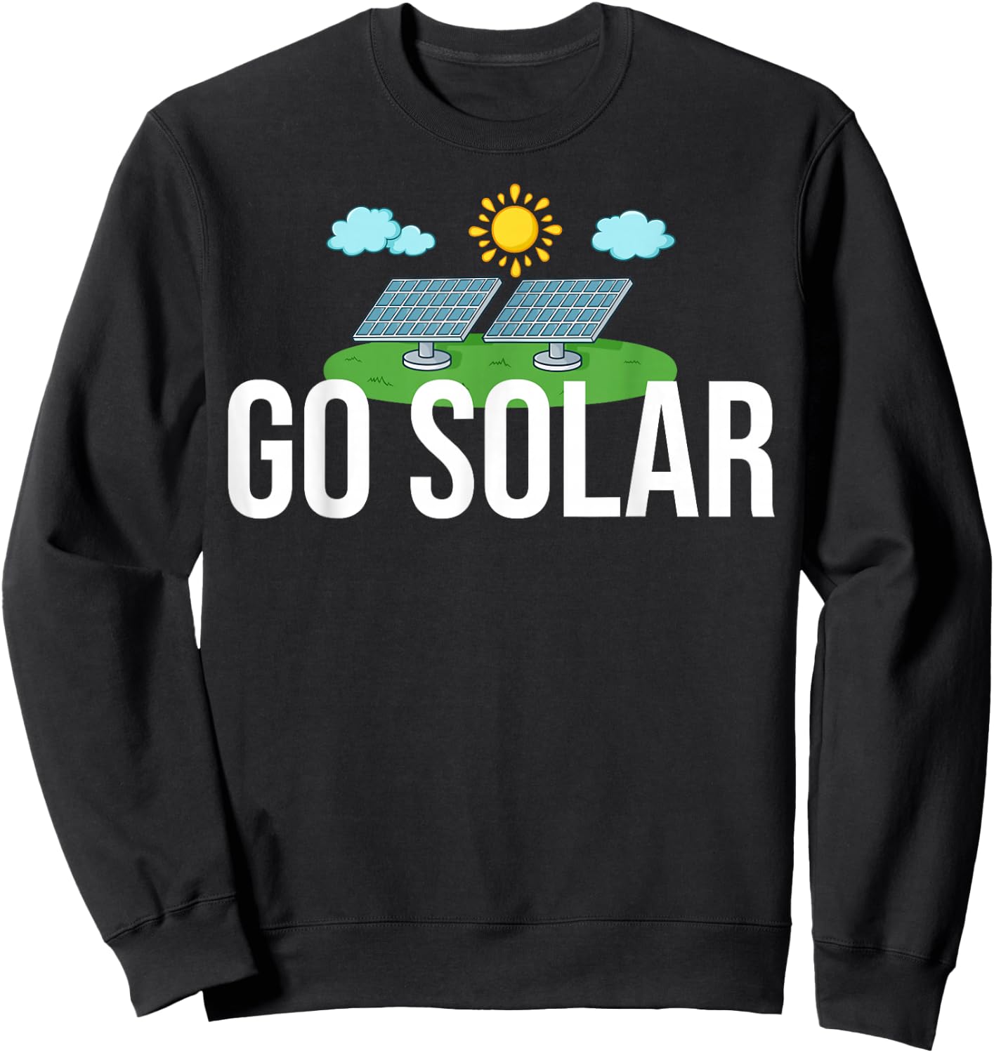 Solar Energy Power System Solar Panel Home Sweatshirt - Sweatshirt | Black