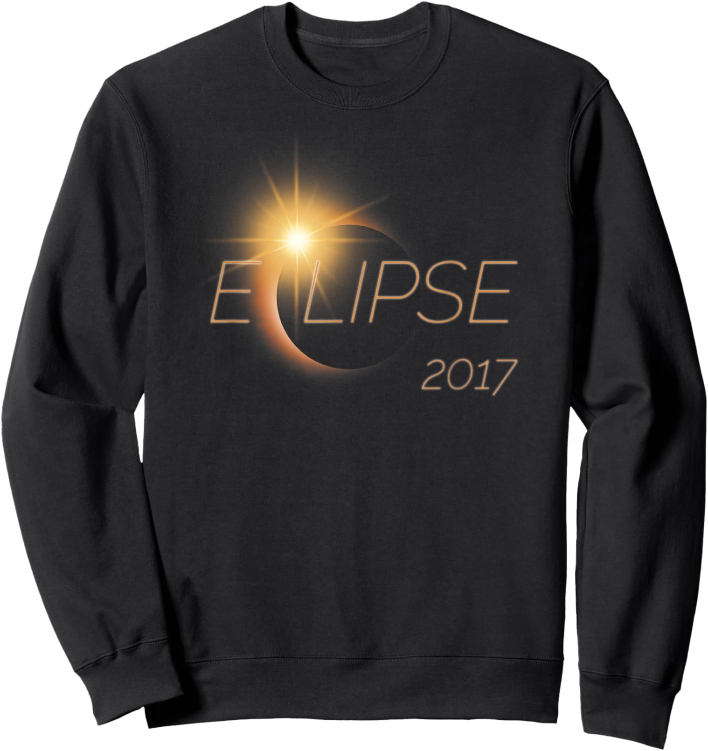 Beautiful Solar Eclipse 2017 Graphic Sweatshirt - Sweatshirt | Black