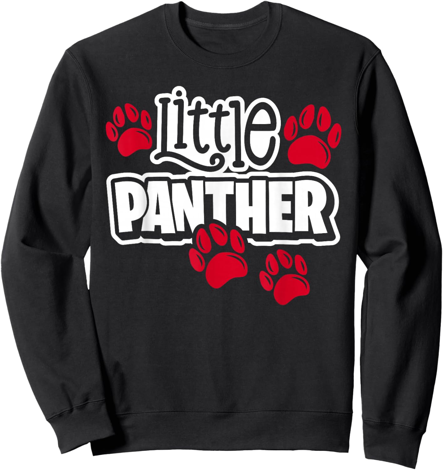 Little Panthers for Kids, Panthers School Sports Name Sweatshirt - Sweatshirt | Black