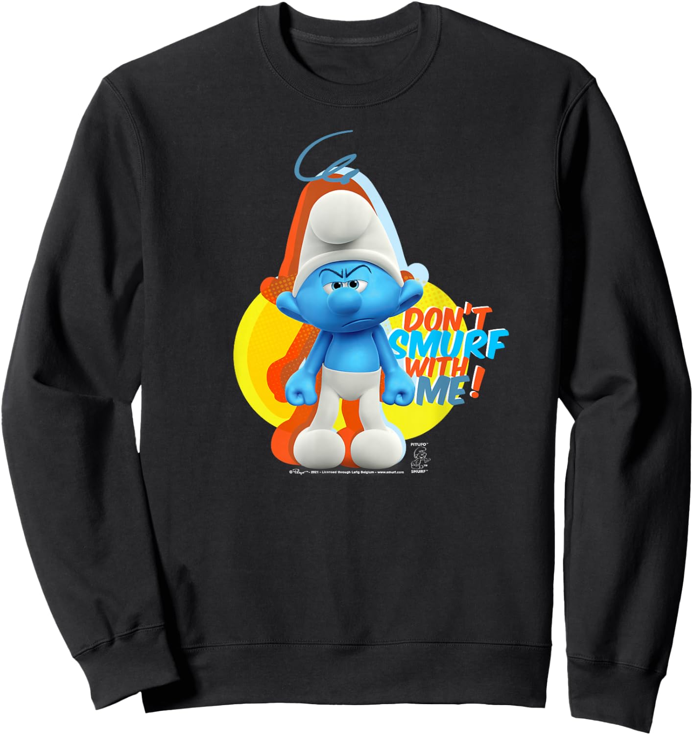 The Smurfs Grouchy Don't Smurf With Me! Sweatshirt - Sweatshirt | Black