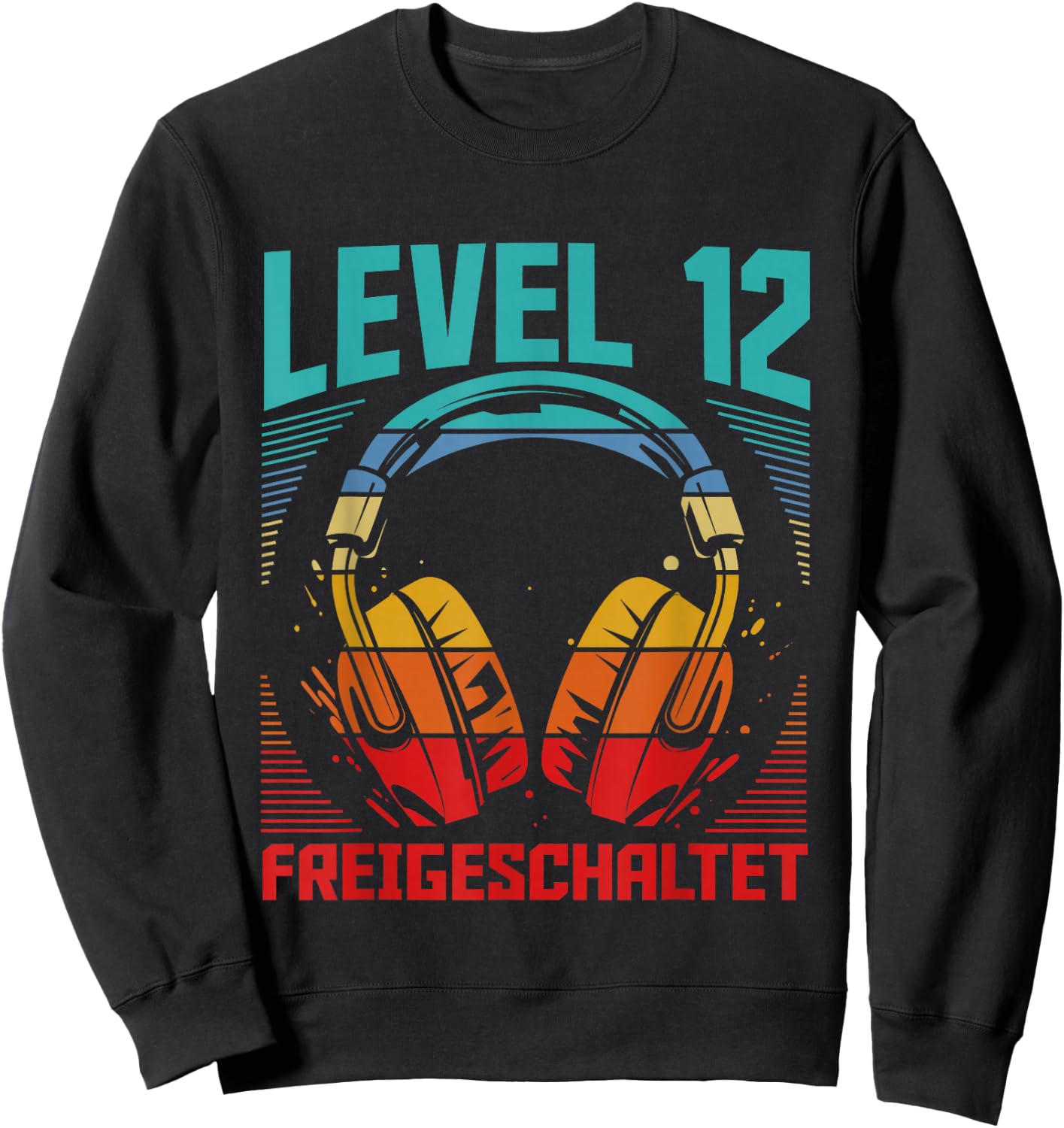 12th Birthday Boys Video Gamer Level 12 Unlocked Boys , black Sweatshirt - Sweatshirt | Black