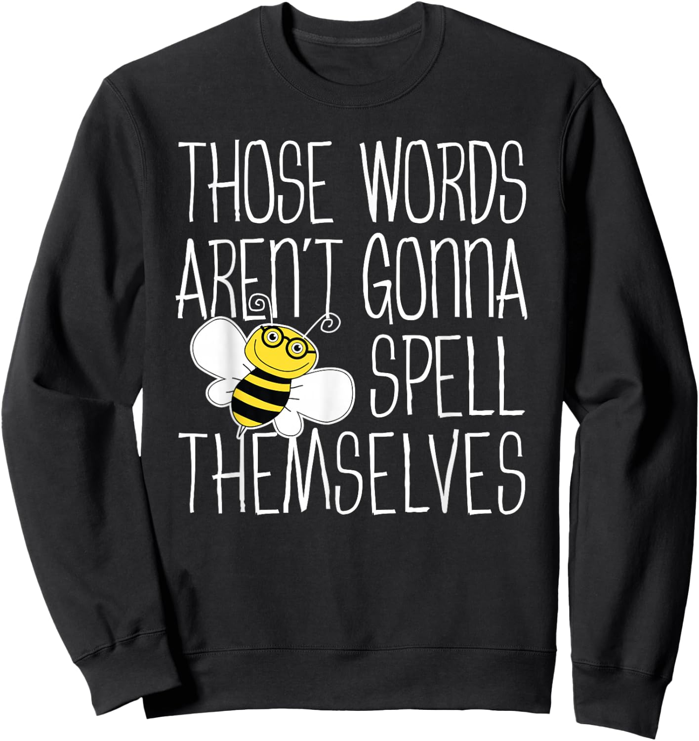 Cute Spelling Bee Design For Competitive Word Loving Kids Sweatshirt - Sweatshirt | Black