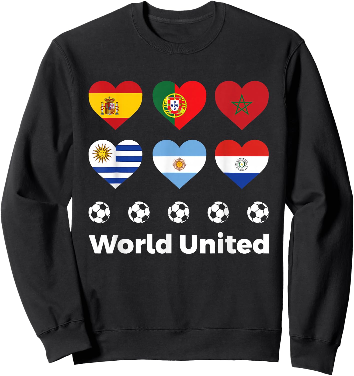 Soccer Football Tournament World United 2030 Love Sports Sweatshirt - Sweatshirt | Black