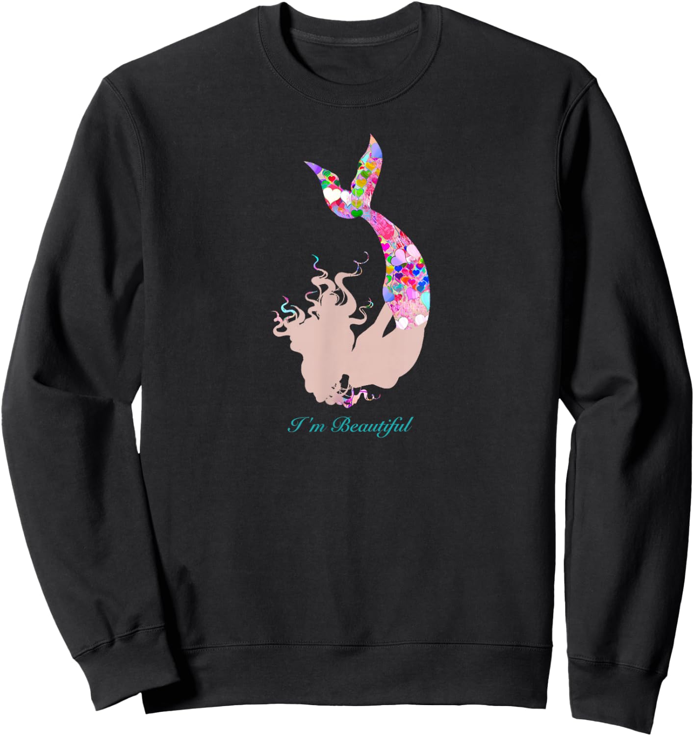 Beautiful Mermaid Sweatshirt - Sweatshirt | Black