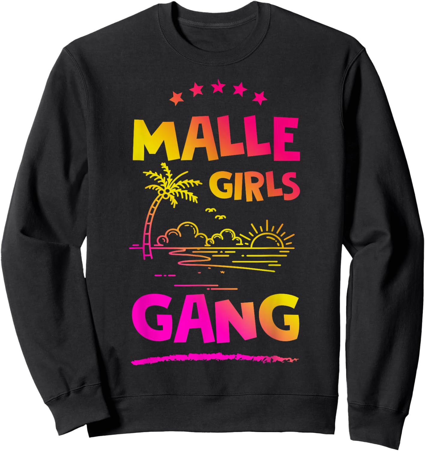 Malle Girls Gang | Mallorca Mädels Tour Sweatshirt - Sweatshirt | Black