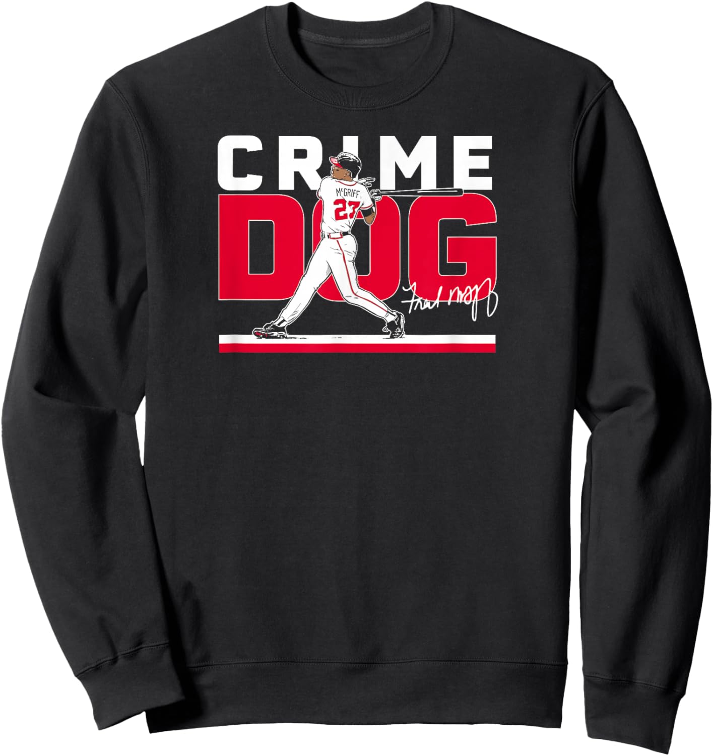 Fred McGriff - Crime Dog - Atlanta Baseball Sweatshirt - Sweatshirt | Black