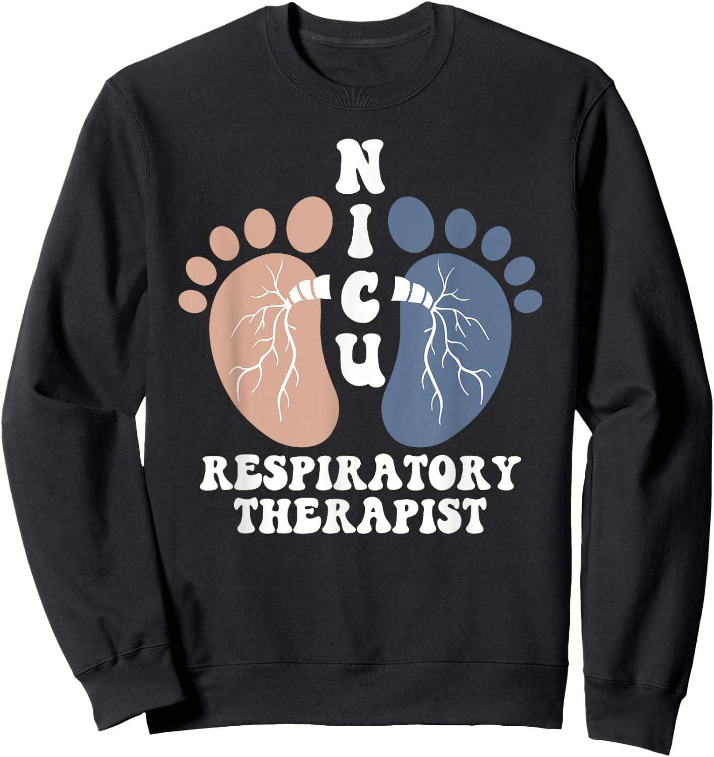 Nicu Respiratory Therapist RrT Care Credential Lung Squad Sweatshirt - Sweatshirt | Black