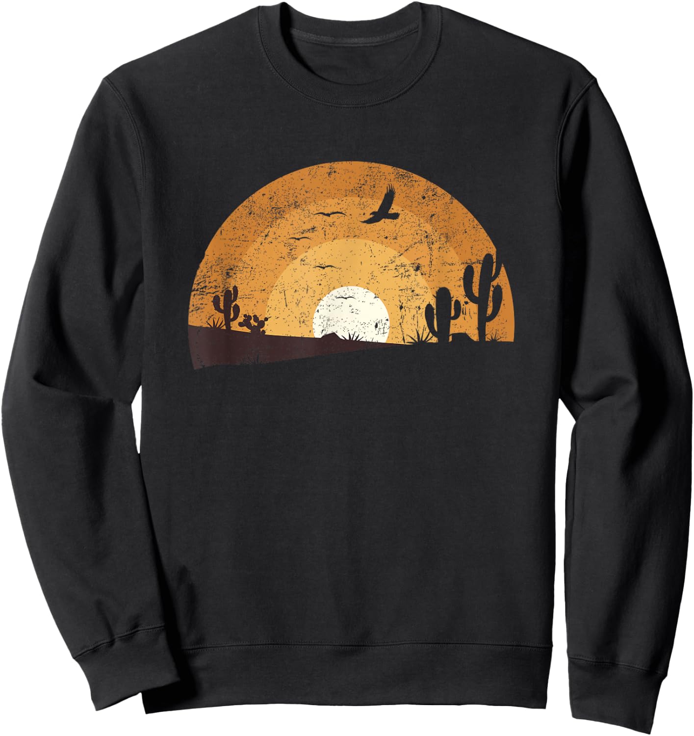 Arizona desert scene vintage Tucson Phoenix vintage Sweatshirt - Sweatshirt | Black