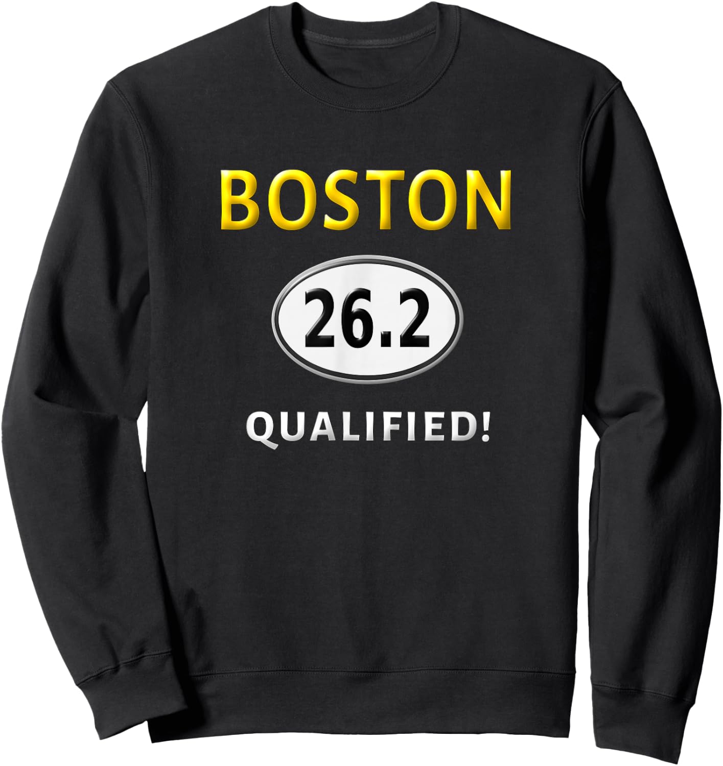 Boston 26.2 Shirt Runner Qualifier Finisher Shirt Sweatshirt - Sweatshirt | Black