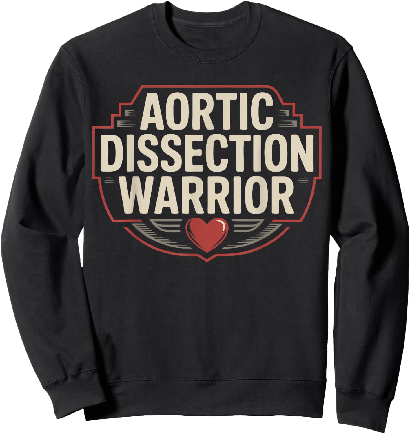 Aortic Valve Surgery Aortic Dissection Warrior Sweatshirt - Sweatshirt | Black