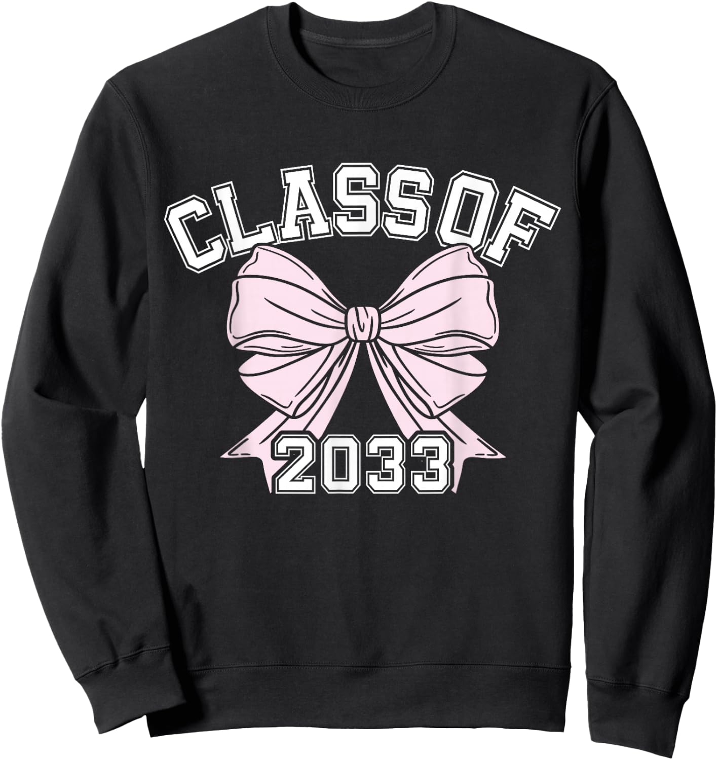 Class Of 2033 Coquette Bow Class Of Sweatshirt - Sweatshirt | Black