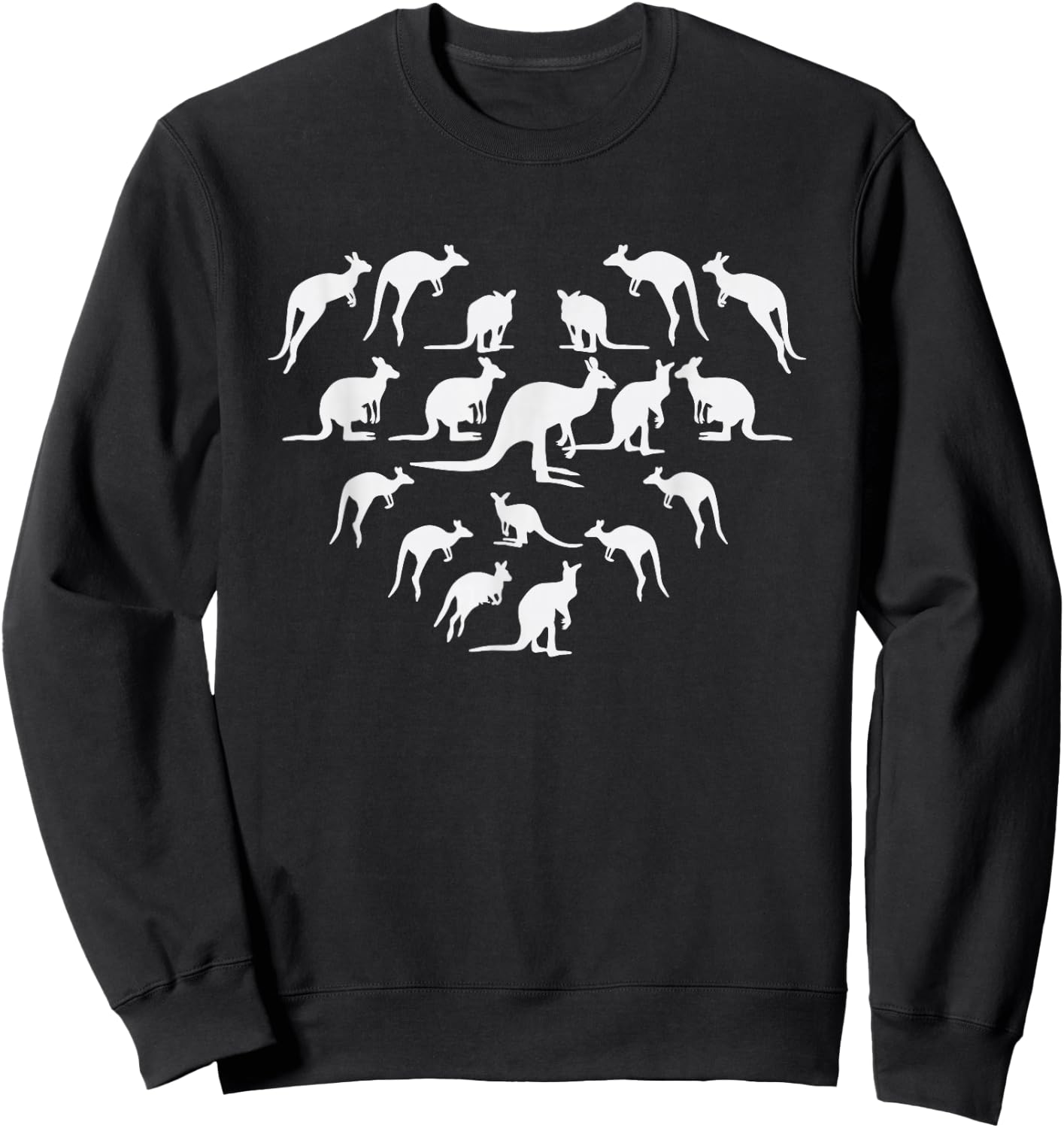 Funny Kangaroo Australian Animals Kangaroo Sweatshirt - Sweatshirt | Black