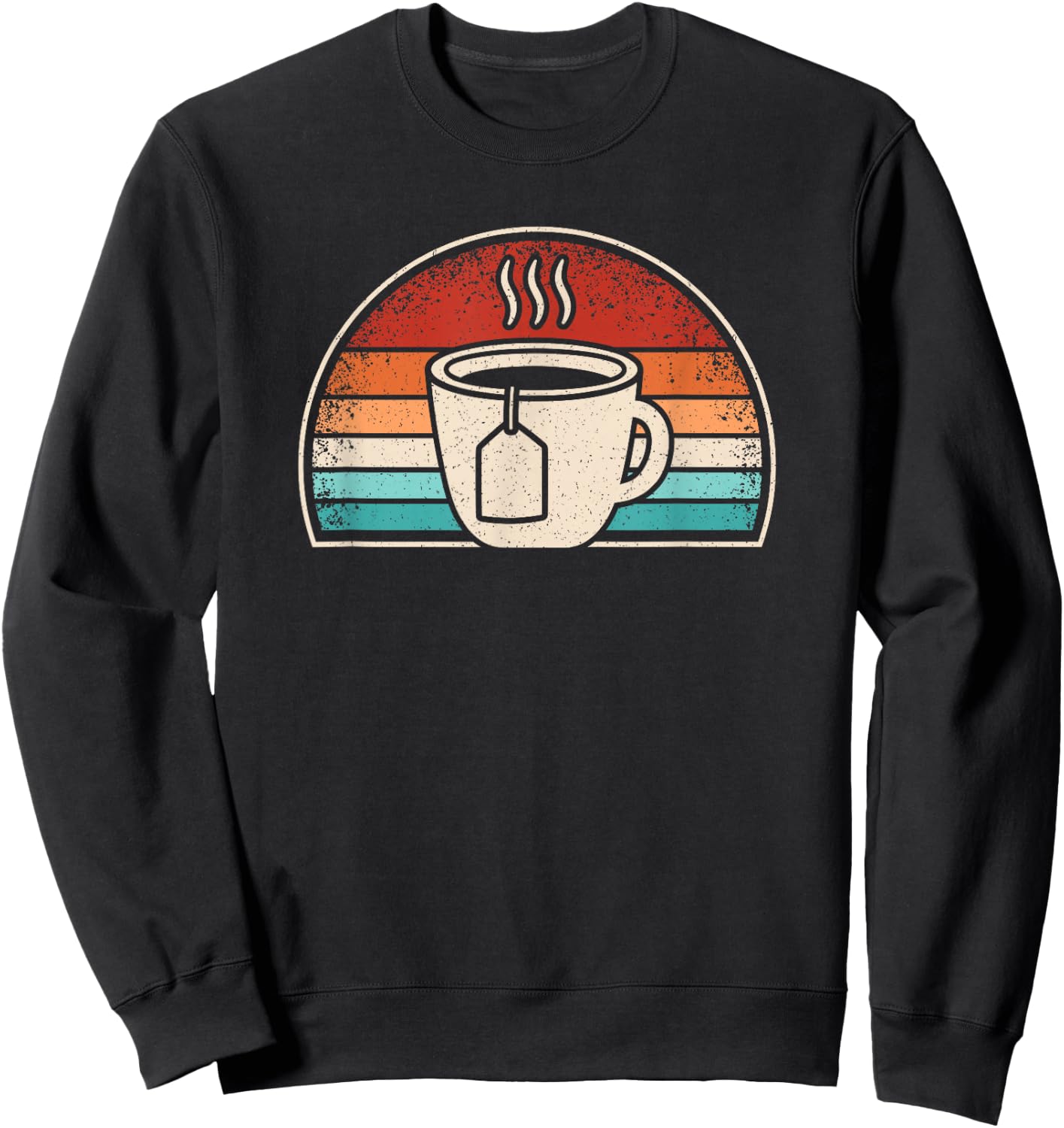 Tea Lover Vintage Cup Of Tea Retro Teacup Men Women Sweatshirt - Sweatshirt | Black