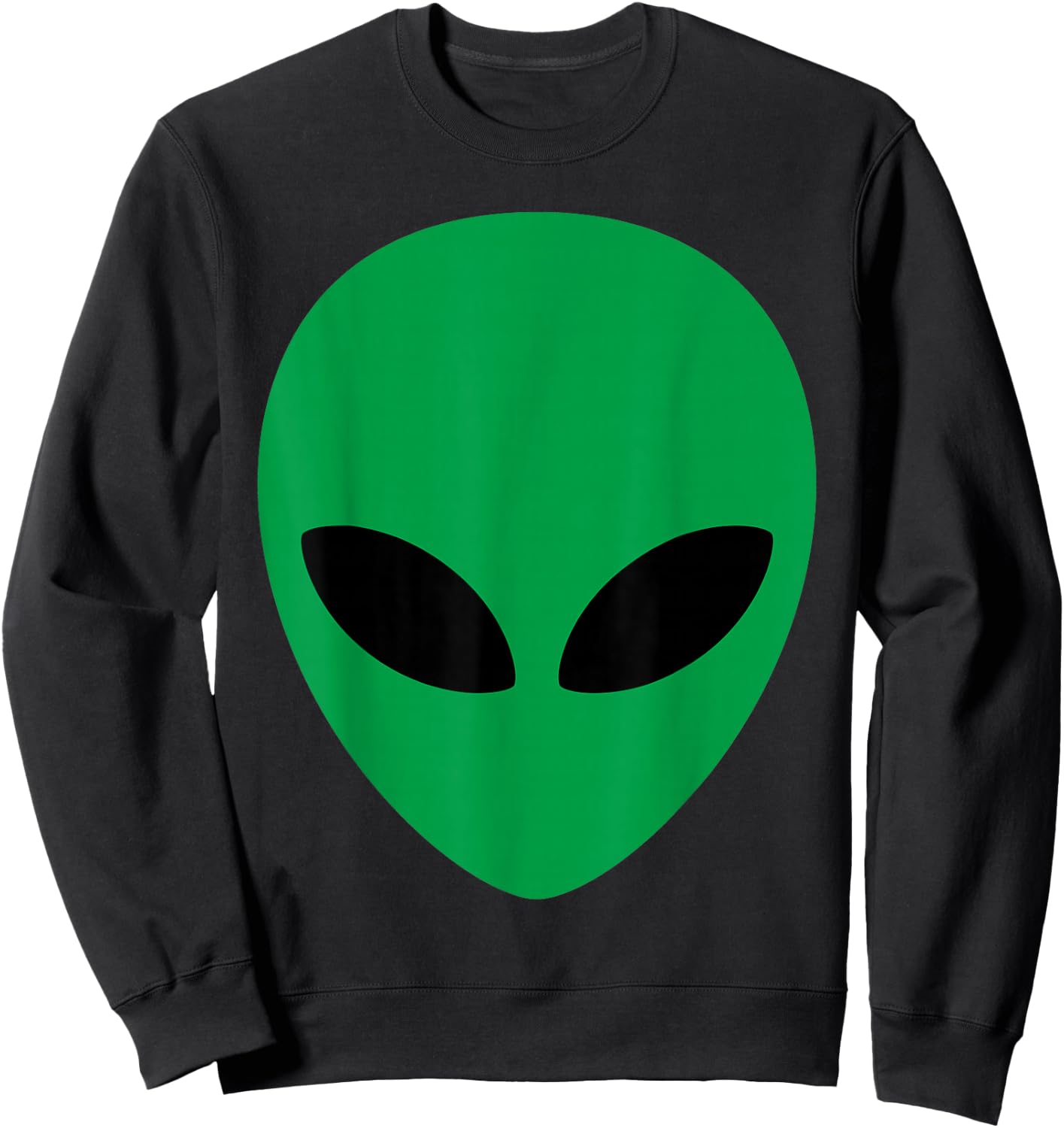 Alien Head Green Alien Grey Shirt Sweatshirt - Sweatshirt | Black