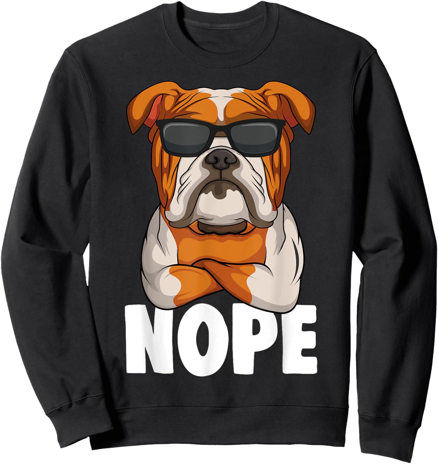 English Bulldog Dog Kids Boys Girls Sweatshirt - Sweatshirt | Black