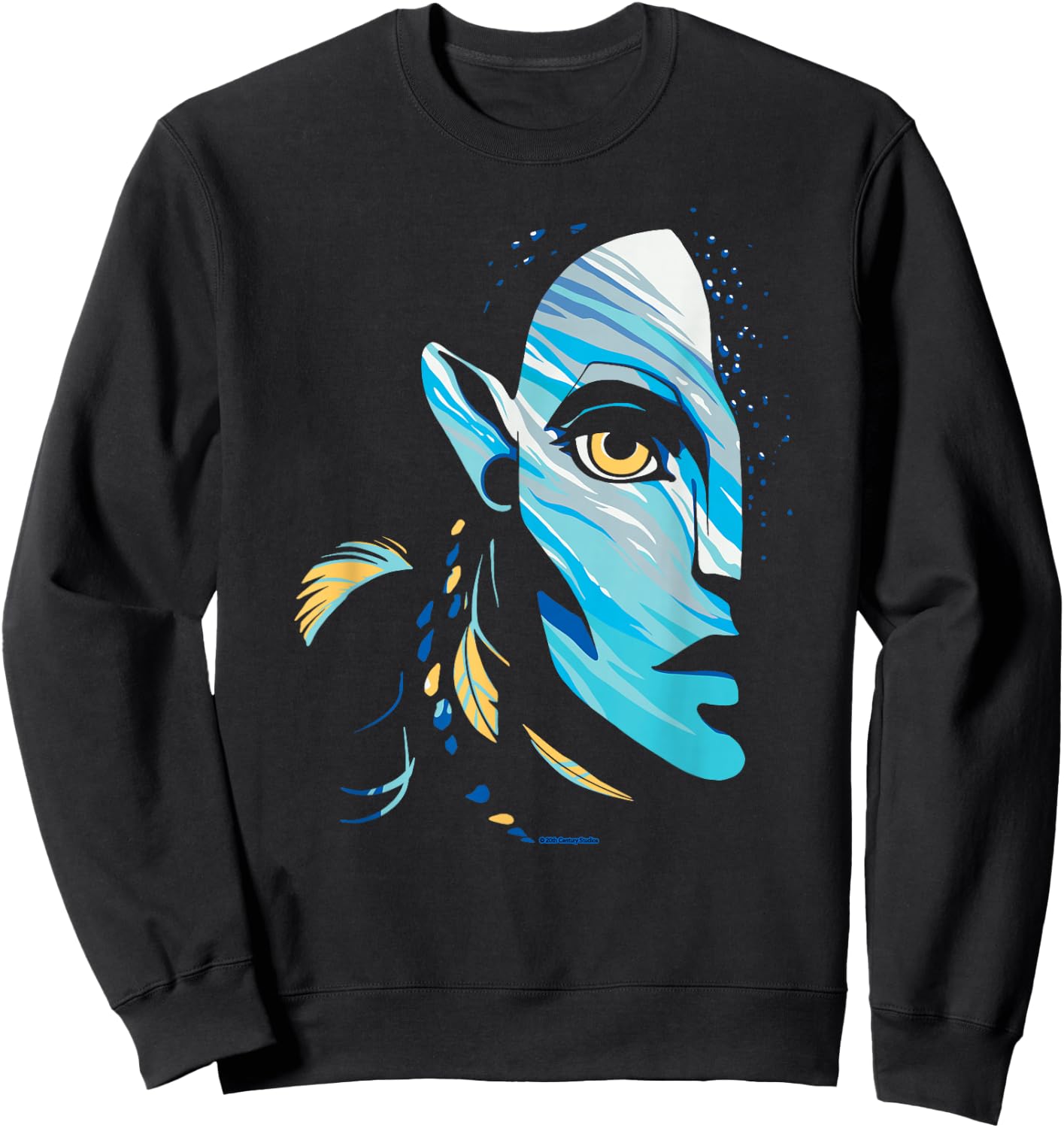 Avatar: The Way of Water Neytiri Na'vi Ocean Half Face , black Sweatshirt - Sweatshirt | Black