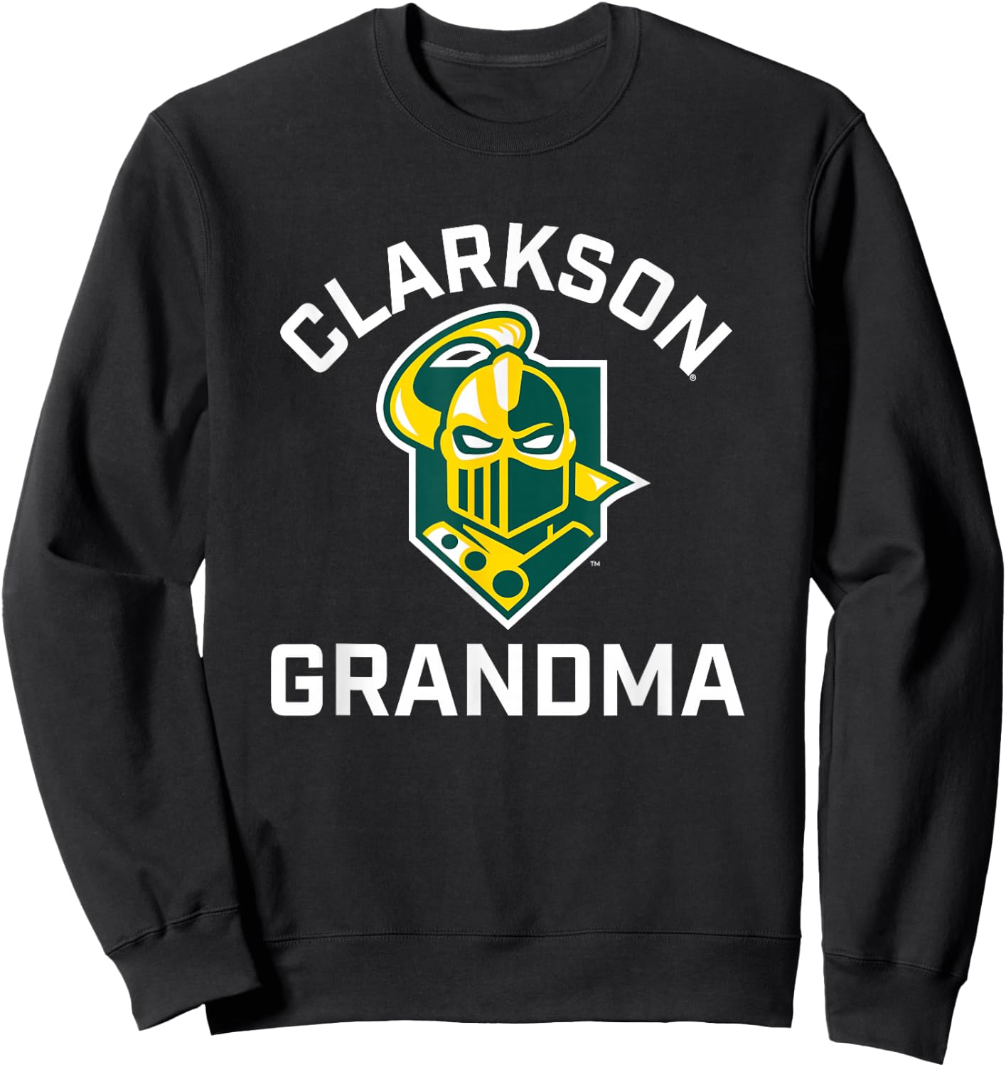 Clarkson University Golden Knights Arched Grandma Sweatshirt - Sweatshirt | Black