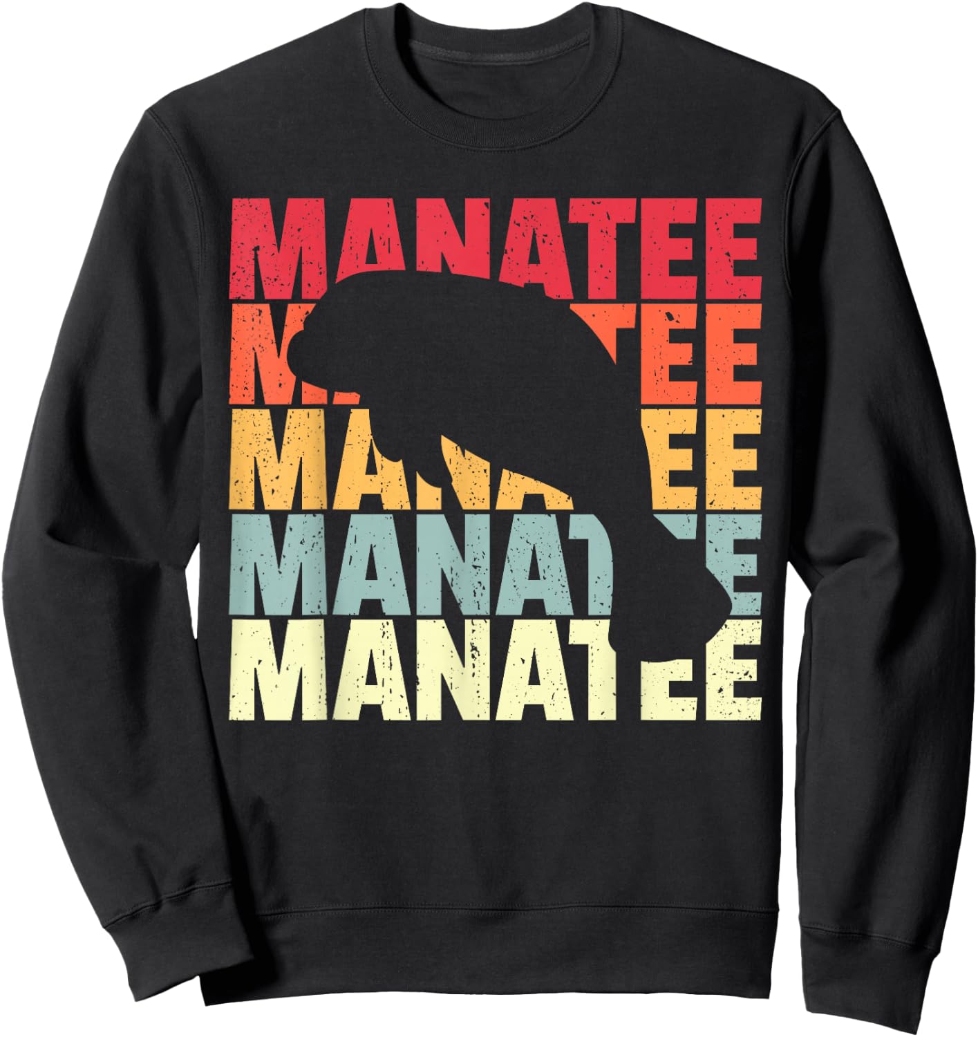 Vintage Manatee Sweatshirt - Sweatshirt | Black