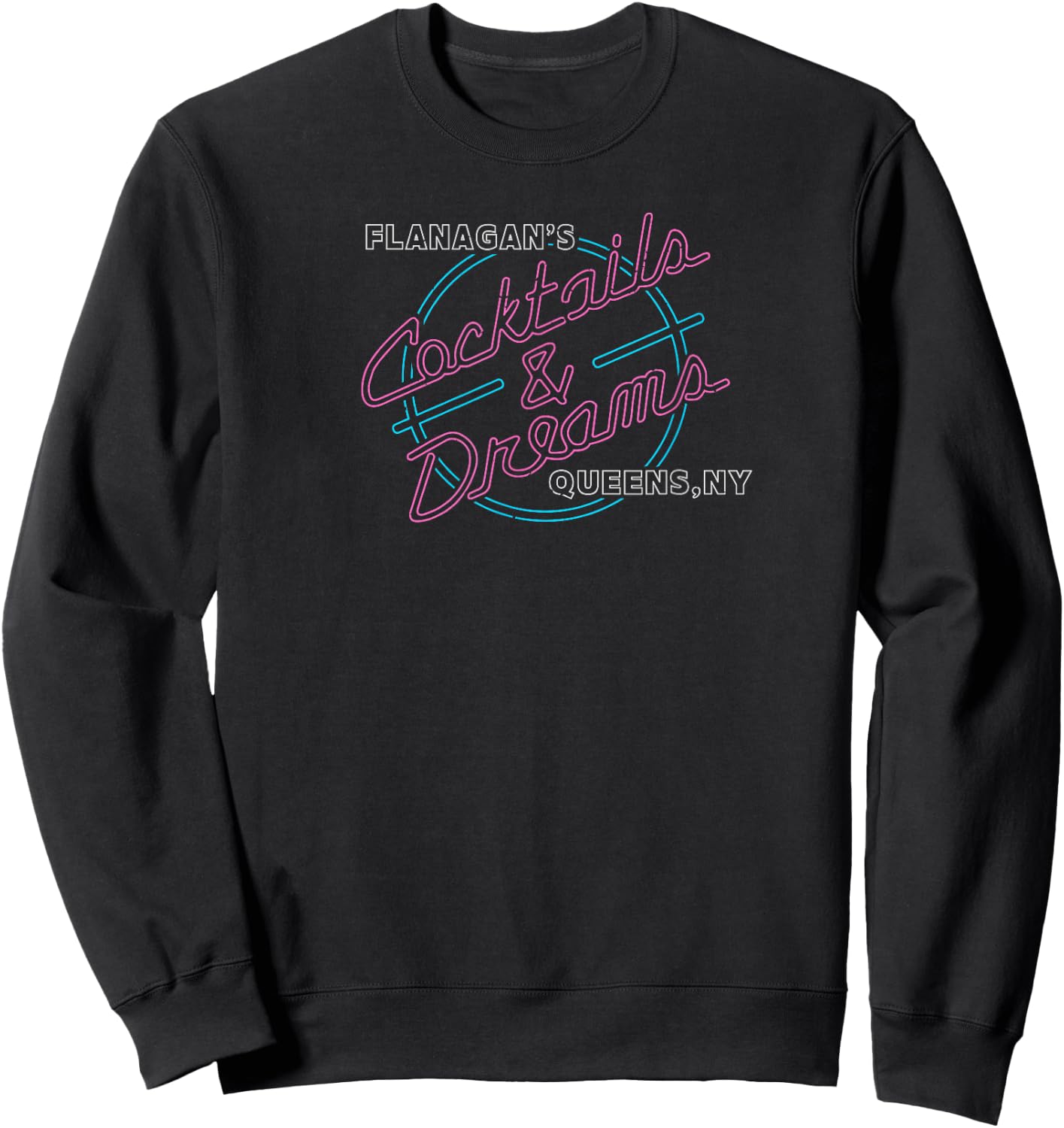Cocktails & Dreams Classic 1980s Funny Graphic Sweatshirt - Sweatshirt | Black