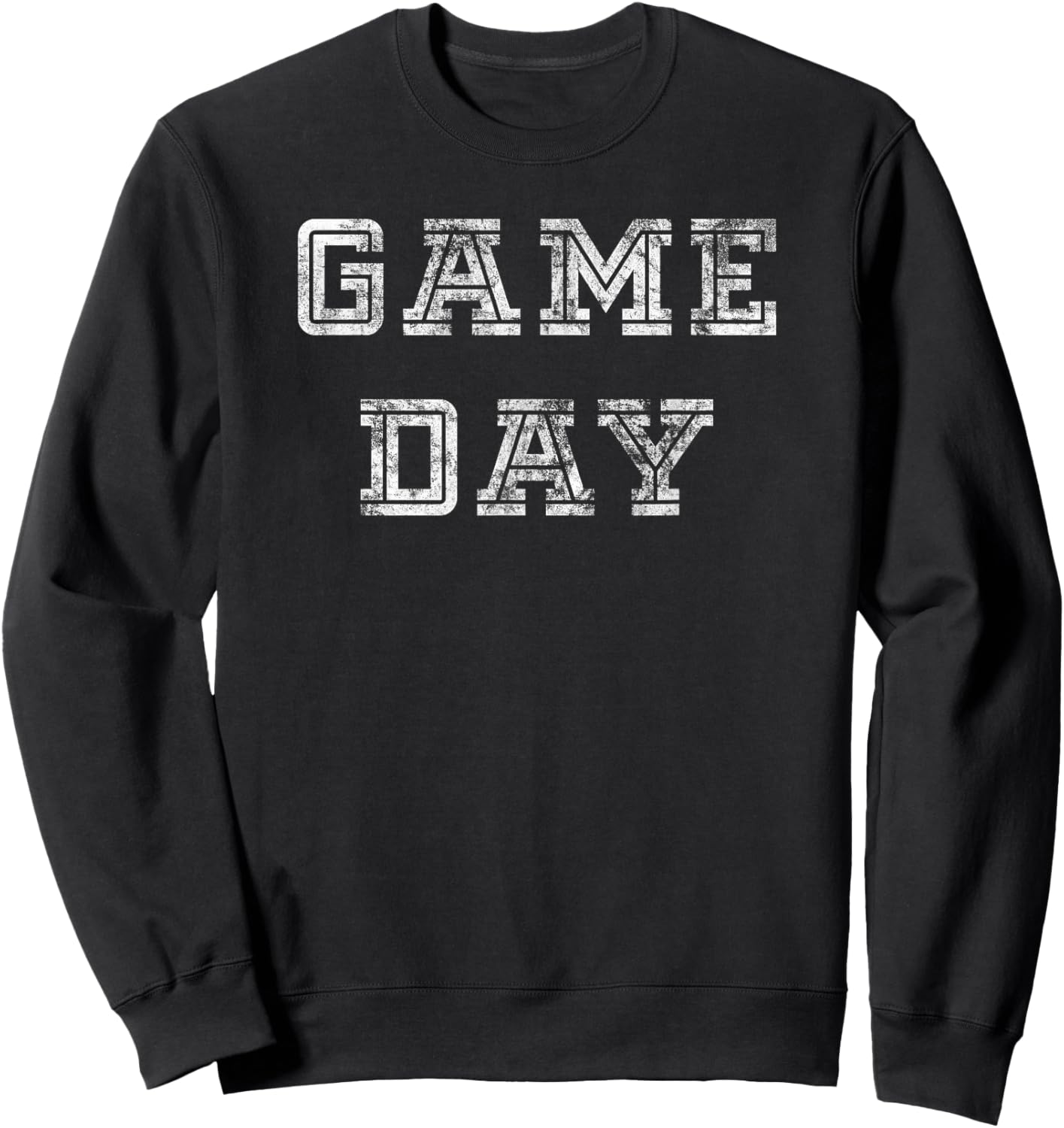 Game Day Football Shirt Men Women Kids Vintage Football Gift Sweatshirt - Sweatshirt | Black