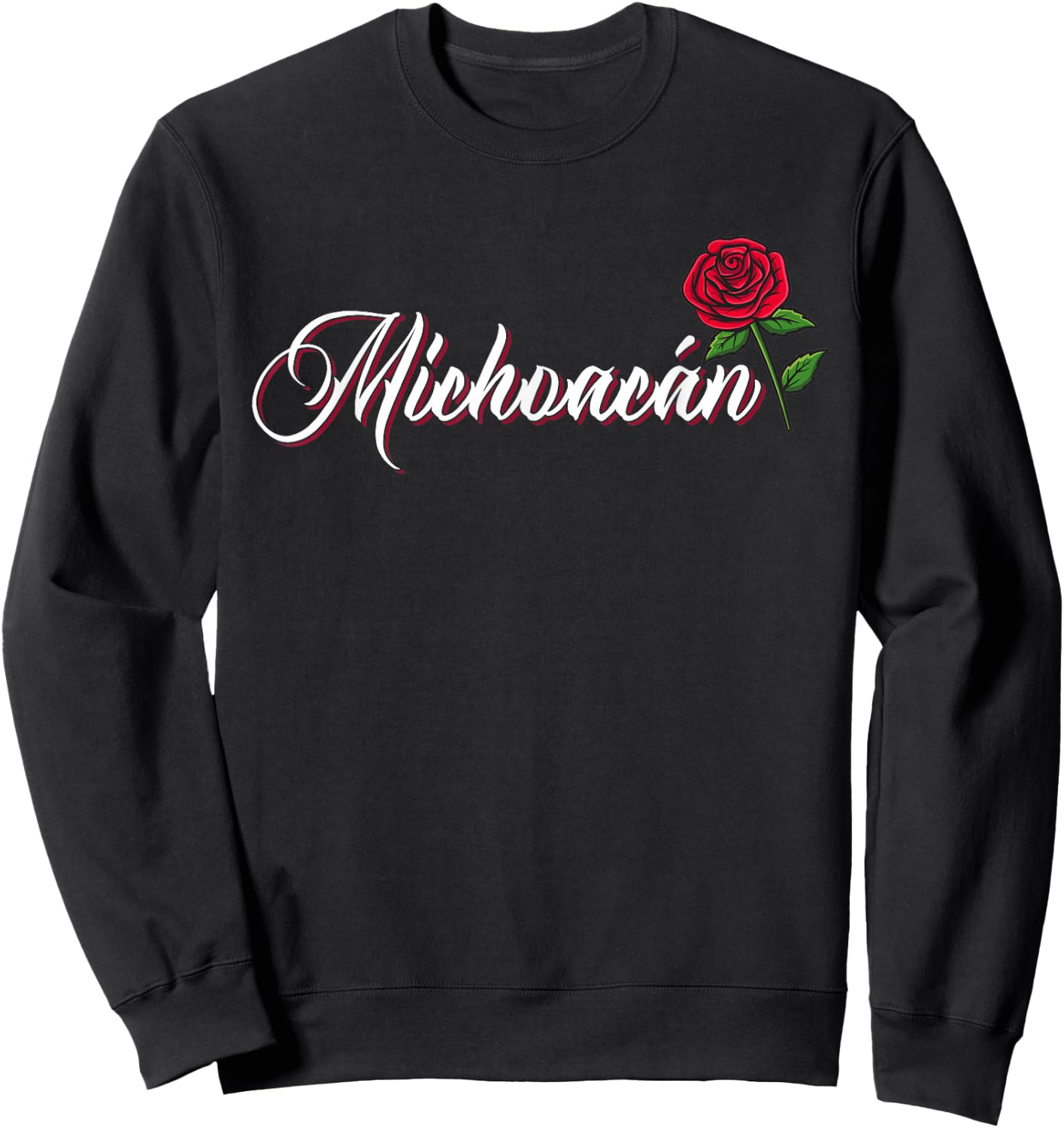 Michoacan Mexicana Latina Rose Heritage Sweatshirt - Sweatshirt | Black