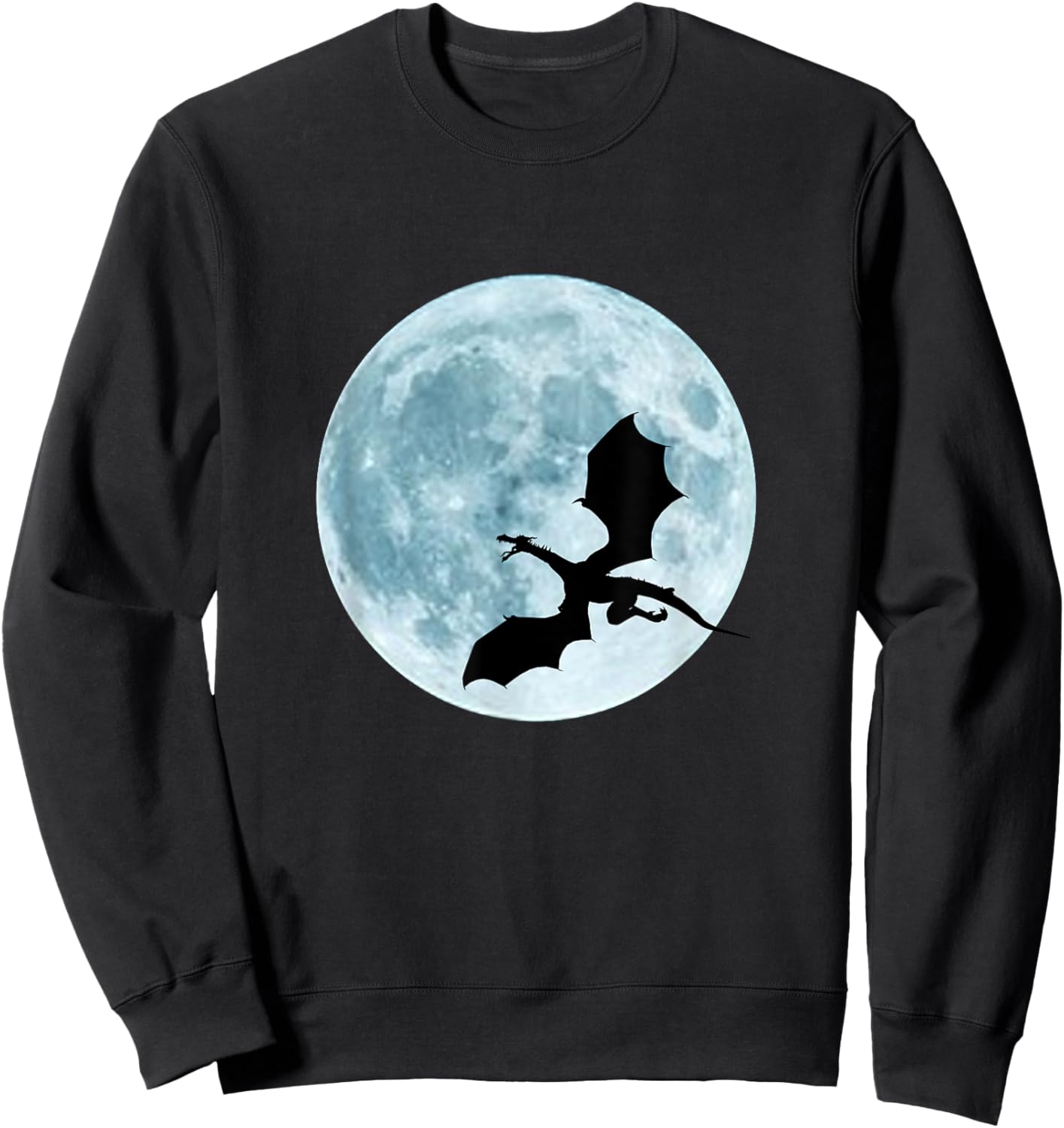 Flying Dragon by the Moon T Shirt Sweatshirt - Sweatshirt | Black