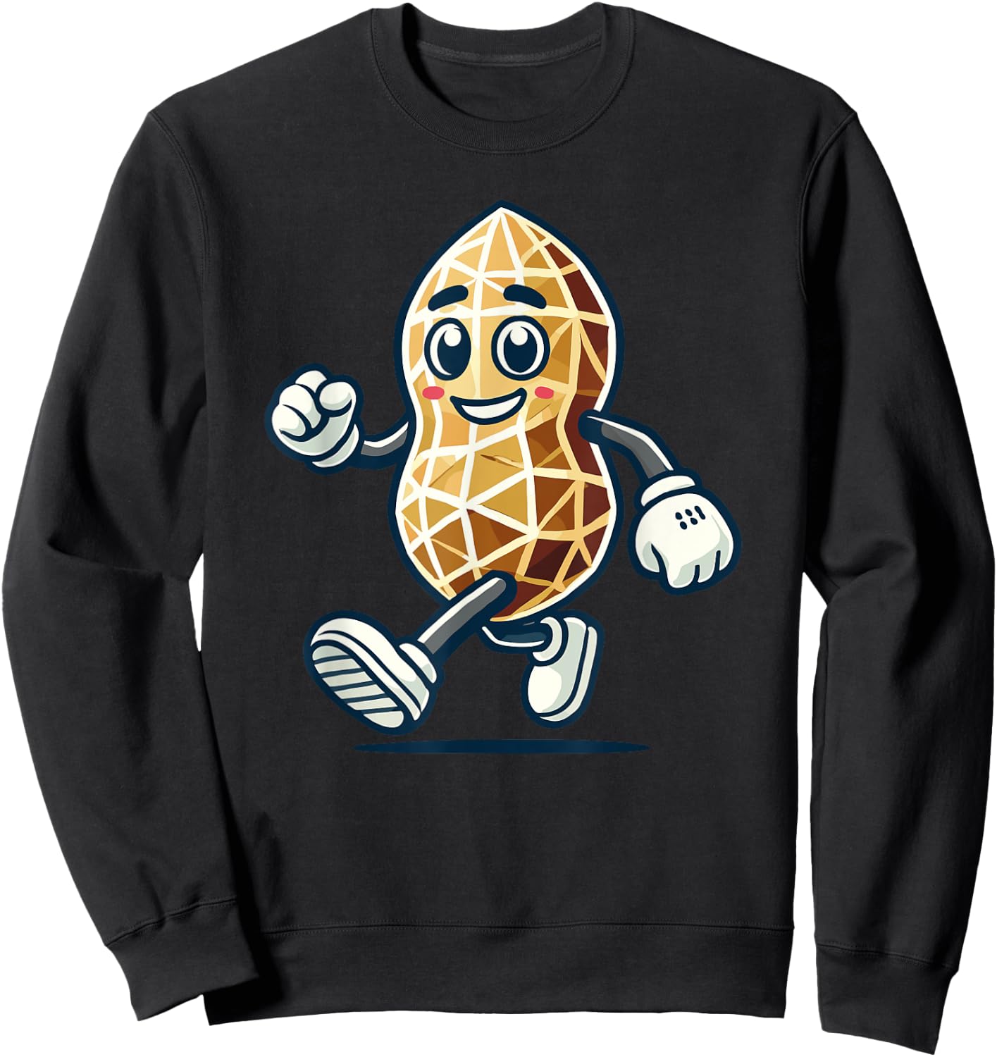 Geometric Art Peanut Peanuts , Black, S Sweatshirt - Sweatshirt | Black