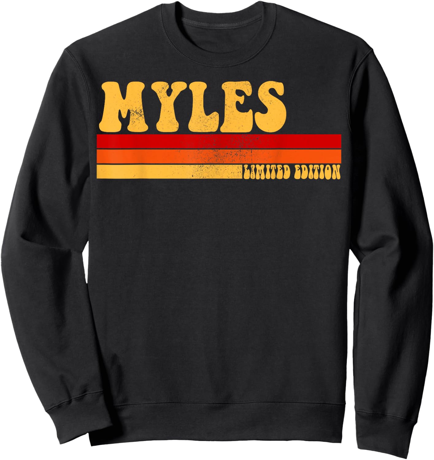 MYLES Name Personalized Idea Men Retro Vintage MYLES Sweatshirt - Sweatshirt | Black