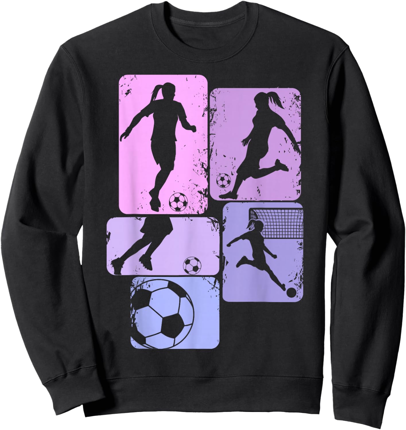 Fußball Mädchen Fußballerin Damen Fußballspielerin Sweatshirt - Sweatshirt | Black