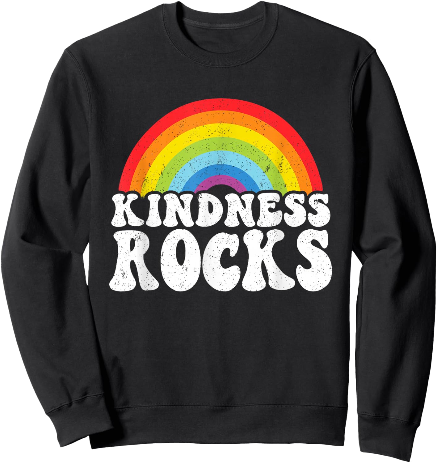 Sped-Lehrer Anti-Mobbing Hippie Regenbogen Freundlichkeit Rocks Sweatshirt - Sweatshirt | Black