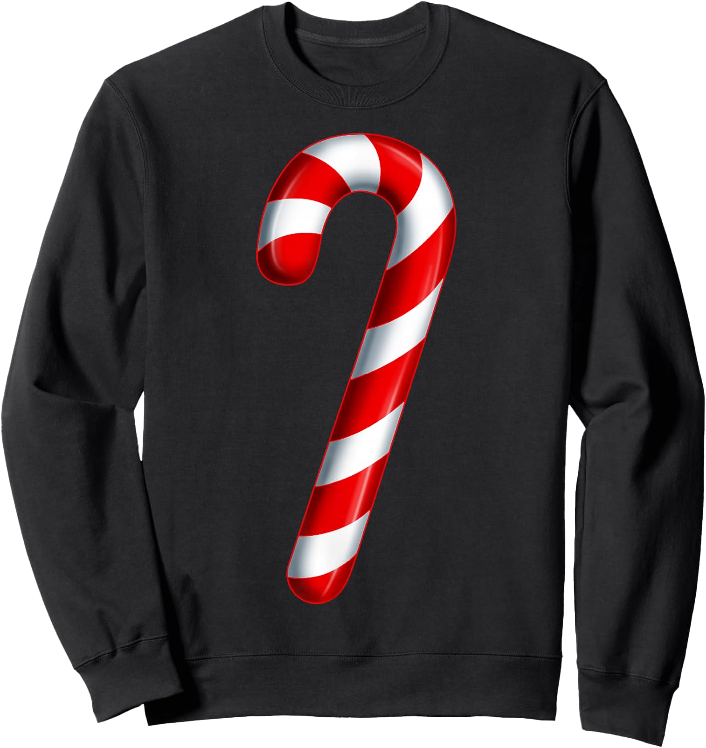 Candy Cane Merry and Bright Red and White Candy Costume Sweatshirt - Sweatshirt | Black