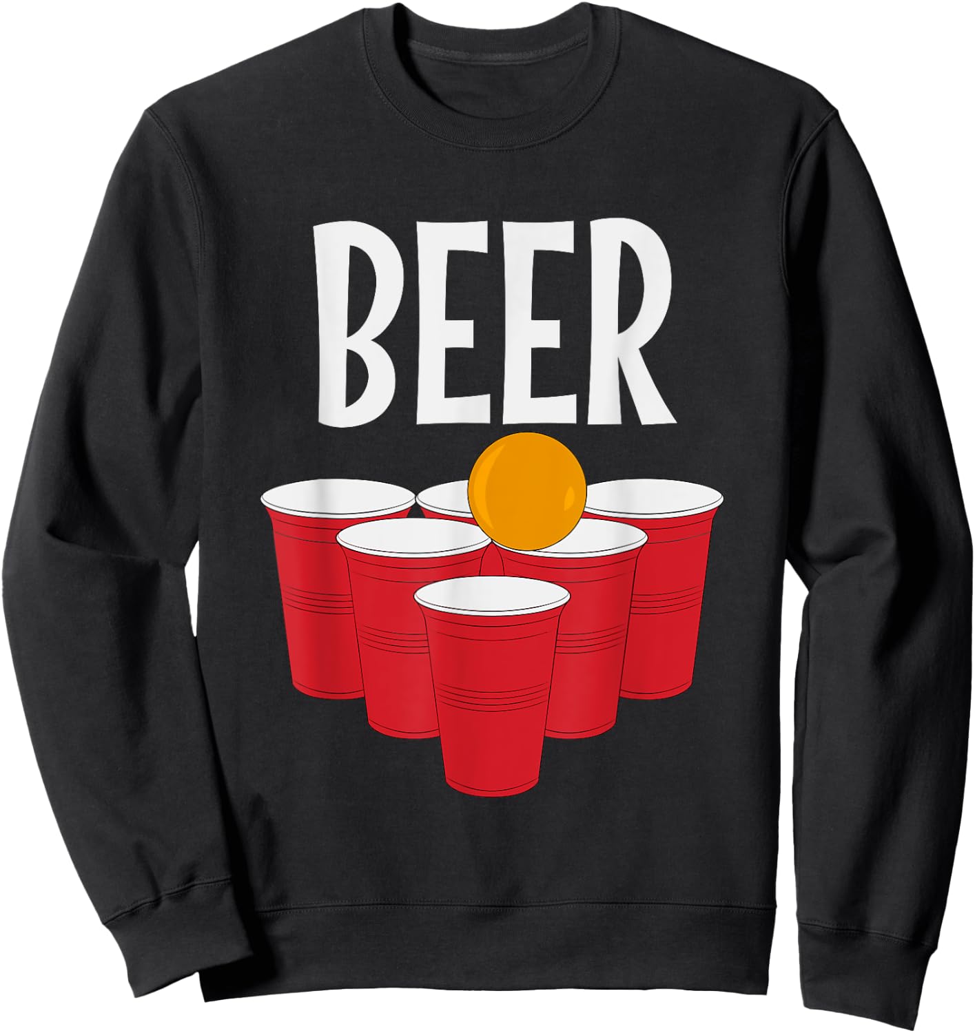 Funny Beer Pong drinking Halloween Carnival Partner Costume Sweatshirt - Sweatshirt | Black