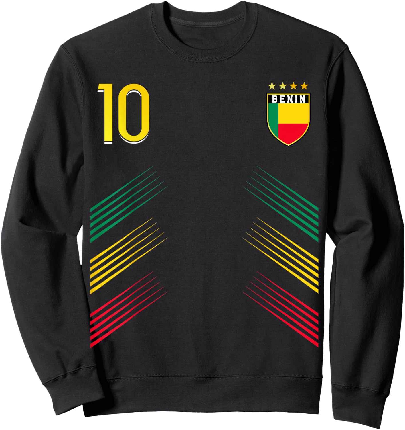 Benin Flag Lovers of Pride Benino , Black, S Sweatshirt - Sweatshirt | Black