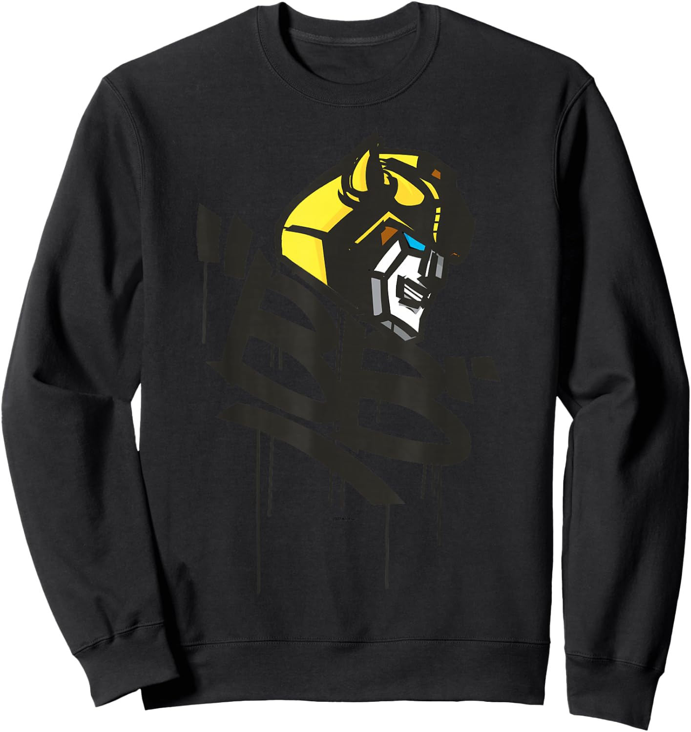 Transformers Classic BB Bumblebee Graffiti Face Portrait Sweatshirt - Sweatshirt | Black