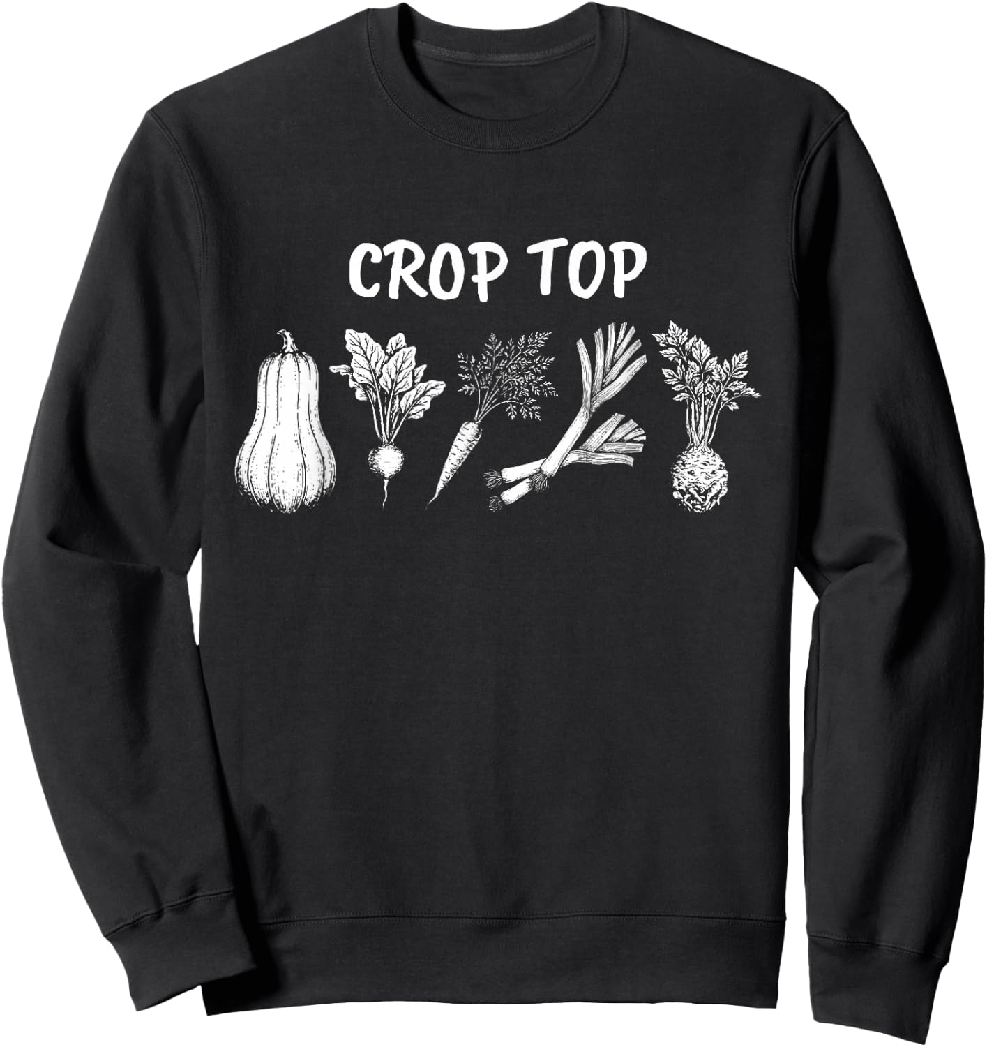 Funny Gardening Vegetable Garden Lover Design Sweatshirt - Sweatshirt | Black
