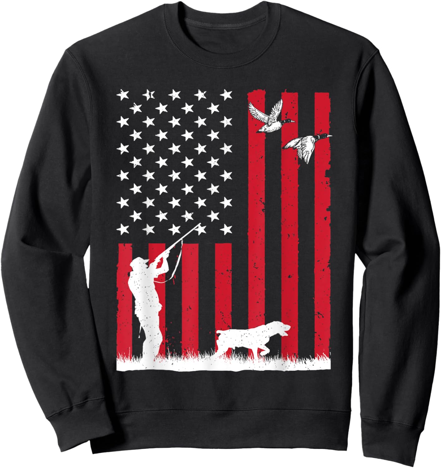 Duck Hunting Art Women Kids Duck Hunter Duck Hunting Sweatshirt - Sweatshirt | Black
