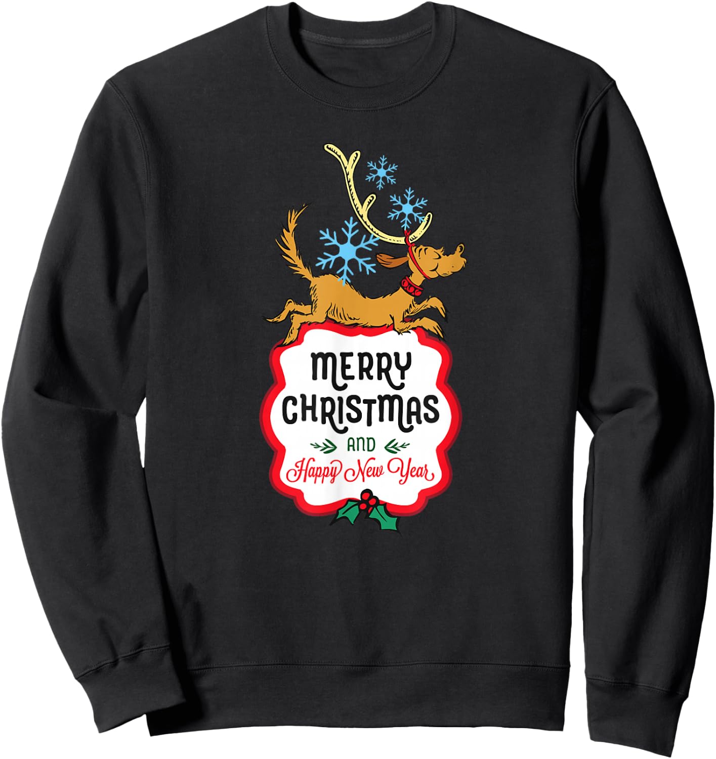 Dr. Seuss Happy New Year Max Sweatshirt - Sweatshirt | Black