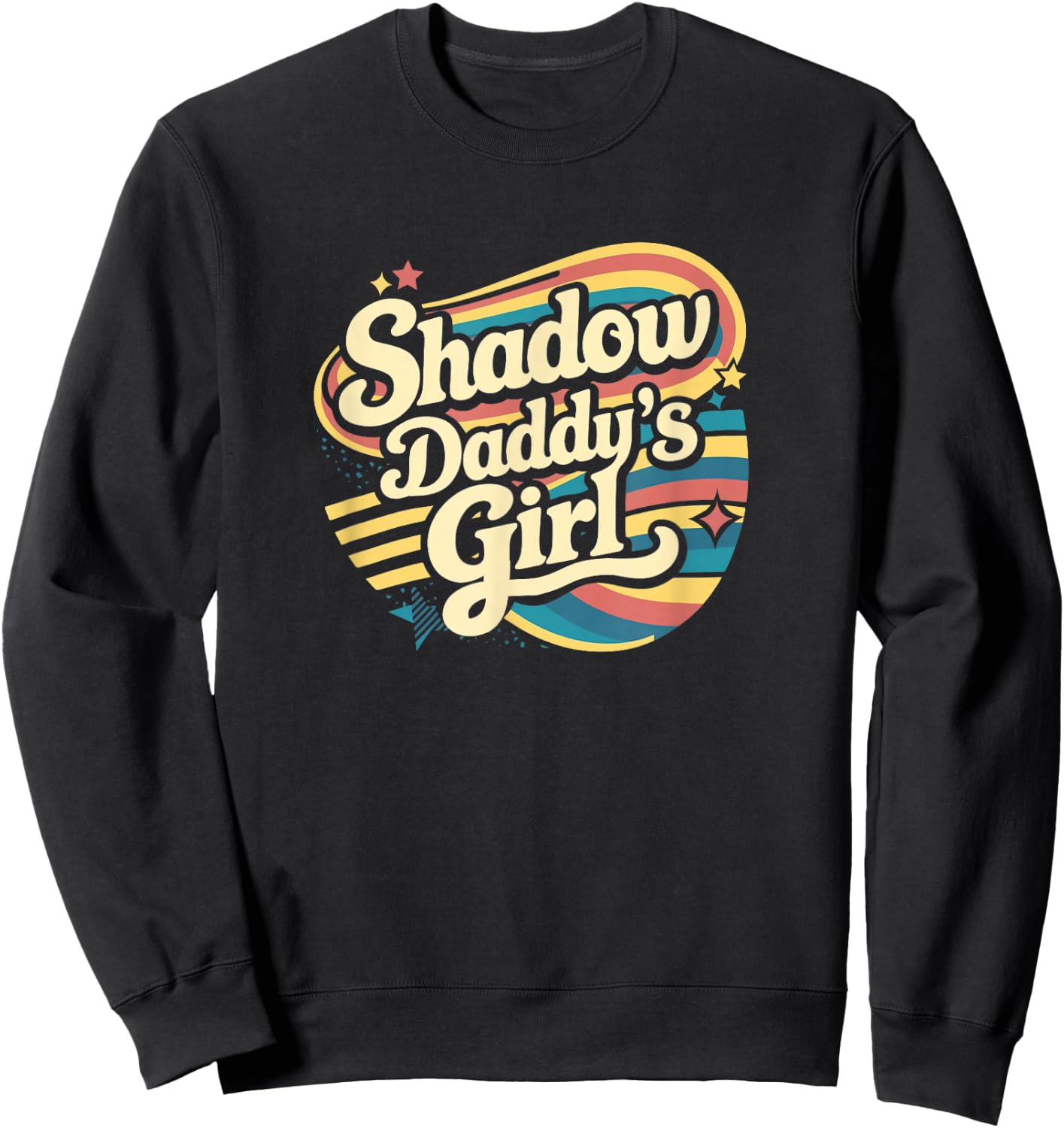 Fantasy Romantasy Book Retro Vintage Shadow Daddy Girl Sweatshirt - Sweatshirt | Black