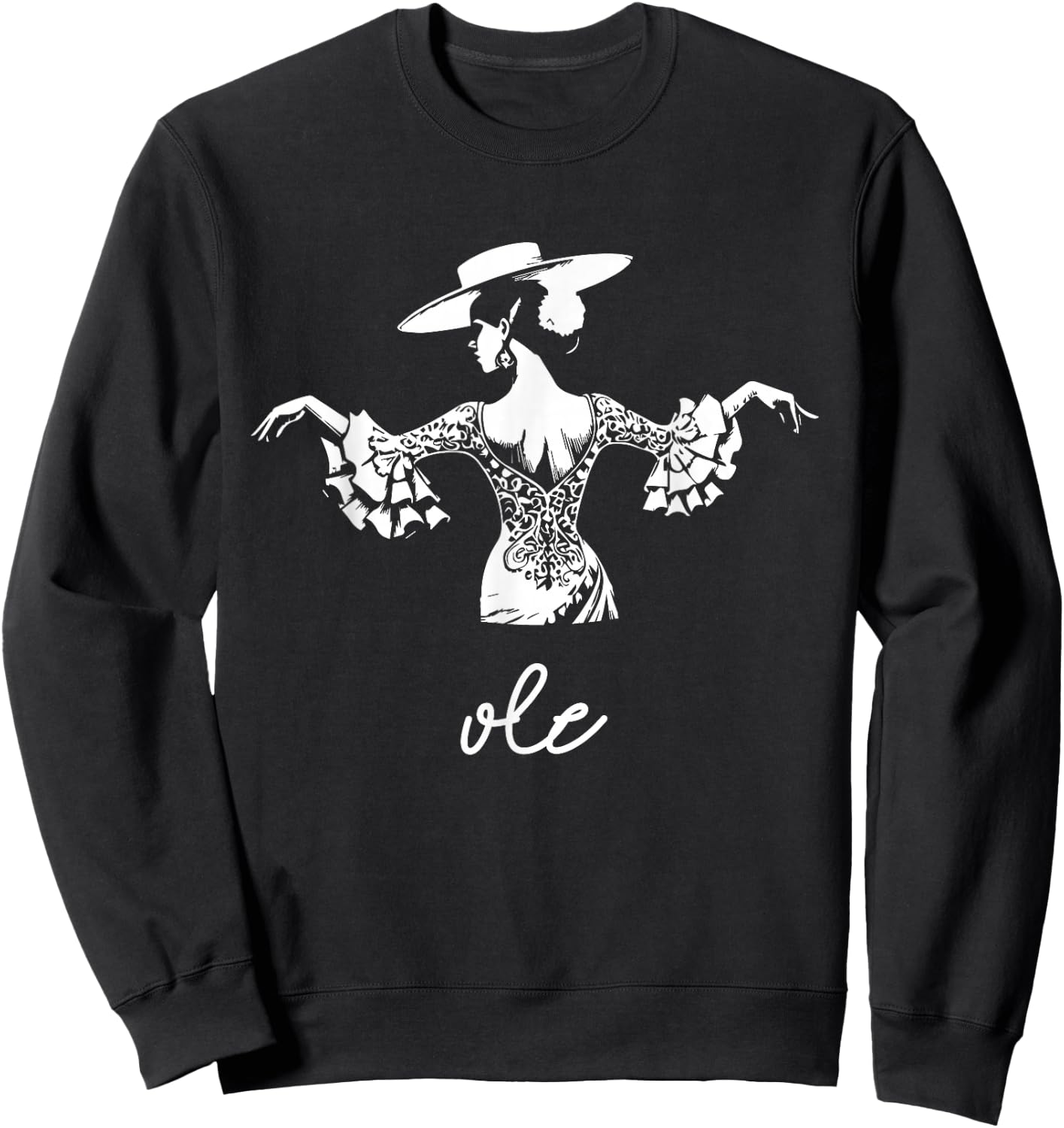 Femme flamenco espagnole , Black, S Sweatshirt - Sweatshirt | Black