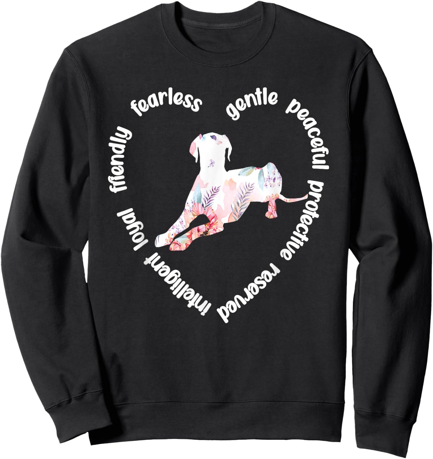 Catahoula Heart | Catahoula Leopard Dog Owner Catahoula Mama Sweatshirt - Sweatshirt | Black
