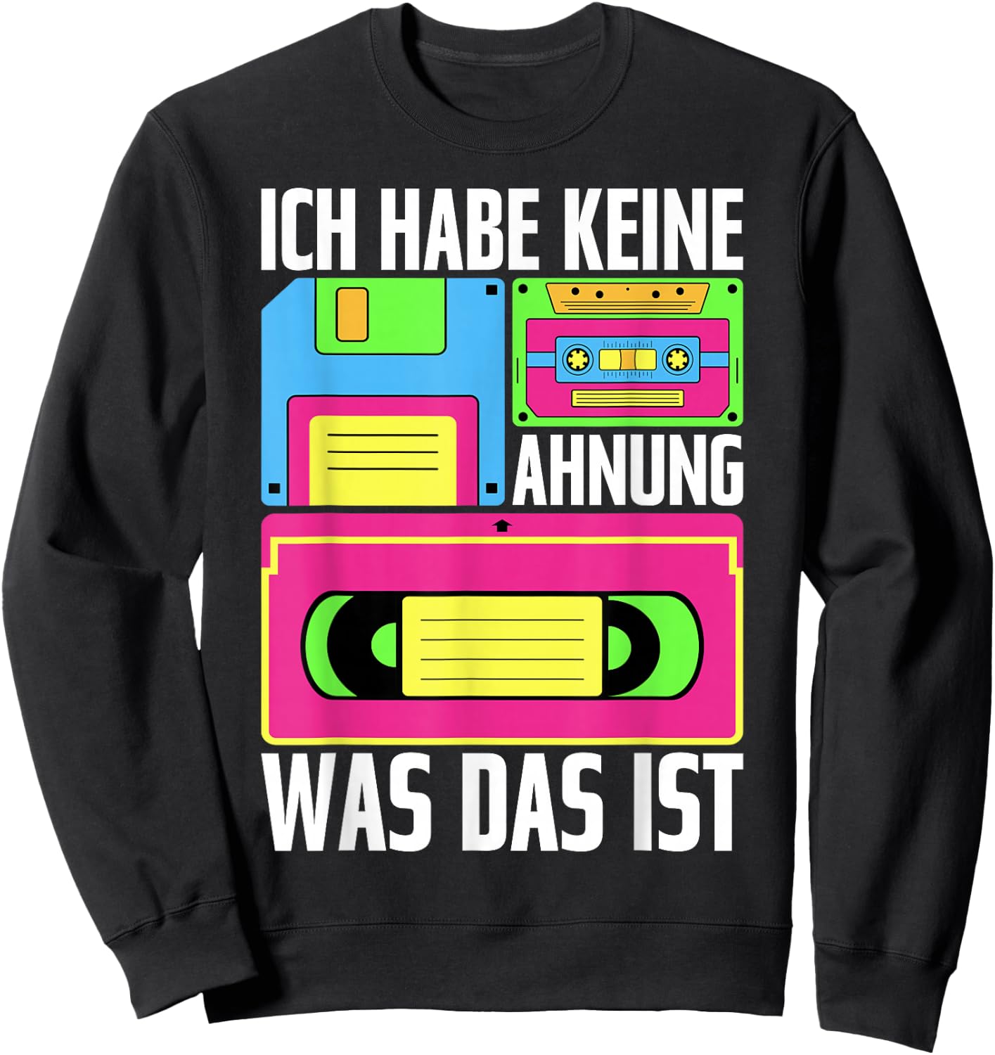 80s Costume 80s Outfit 80s Party 80s Carnival , black Sweatshirt - Sweatshirt | Black
