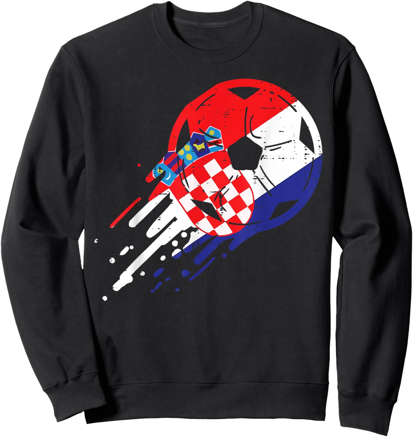 Croatia Flag Croatian Soccer Football Fan Men Women Kids Sweatshirt - Sweatshirt | Black