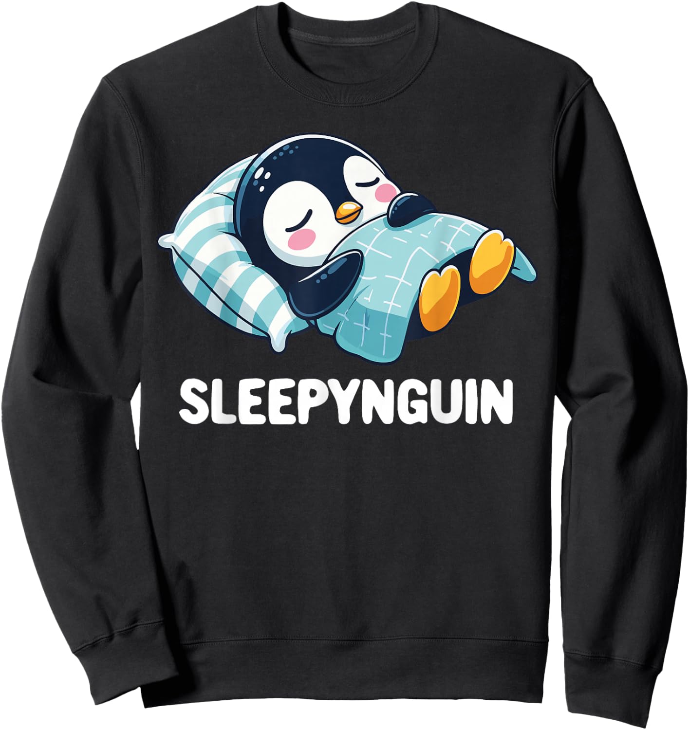 Sleepynguin Nightgown Penguin Sleep Sleeping Dress Girl Boy Sweatshirt - Sweatshirt | Black
