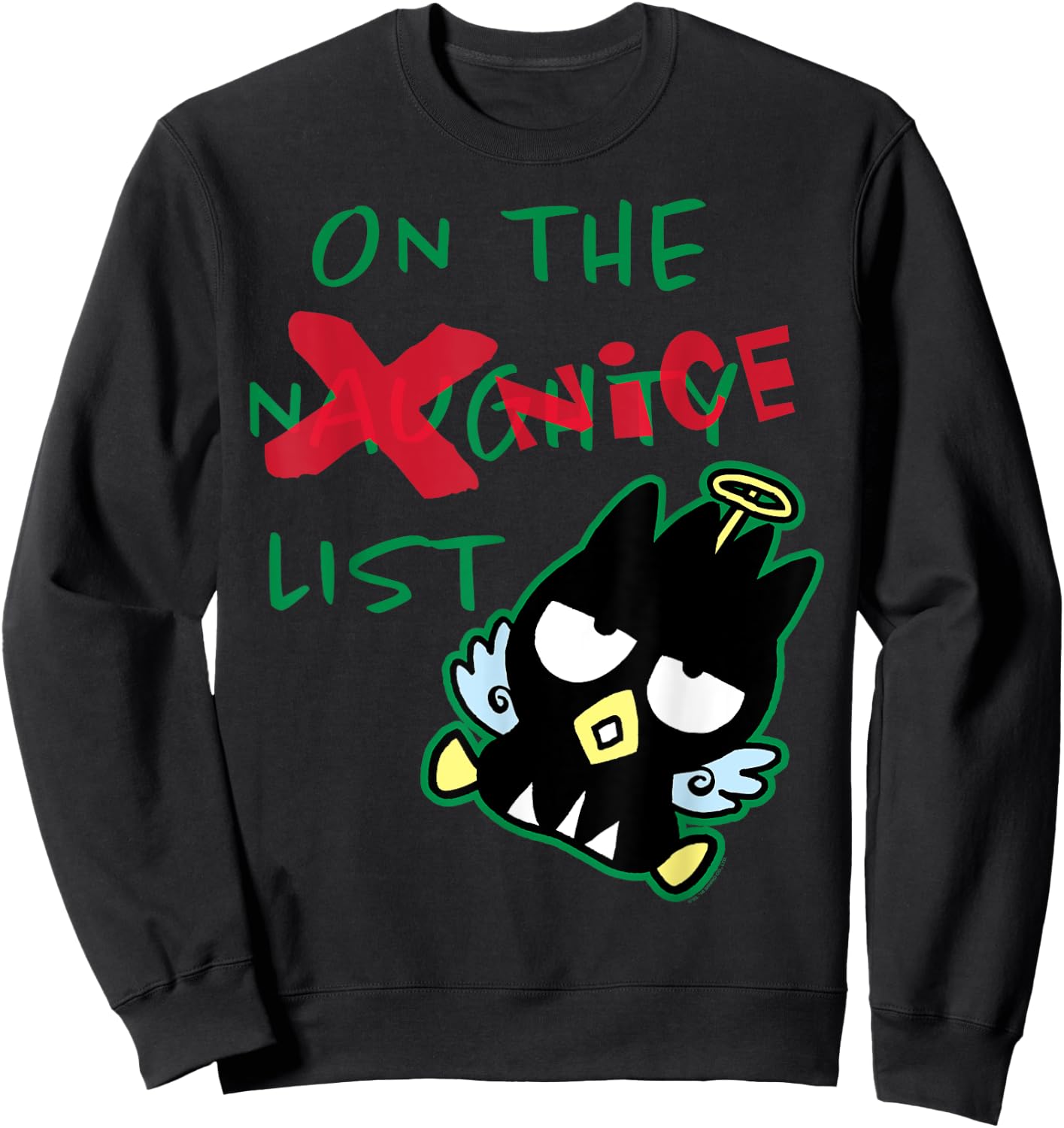 Badtz - Maru On The Nice List Shirt Sweatshirt - Sweatshirt | Black