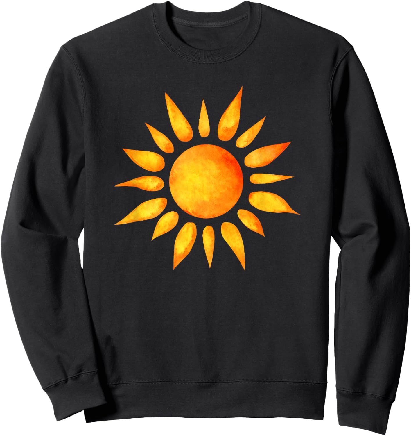 with Sun Rays Painted The Sun, black Sweatshirt - Sweatshirt | Black