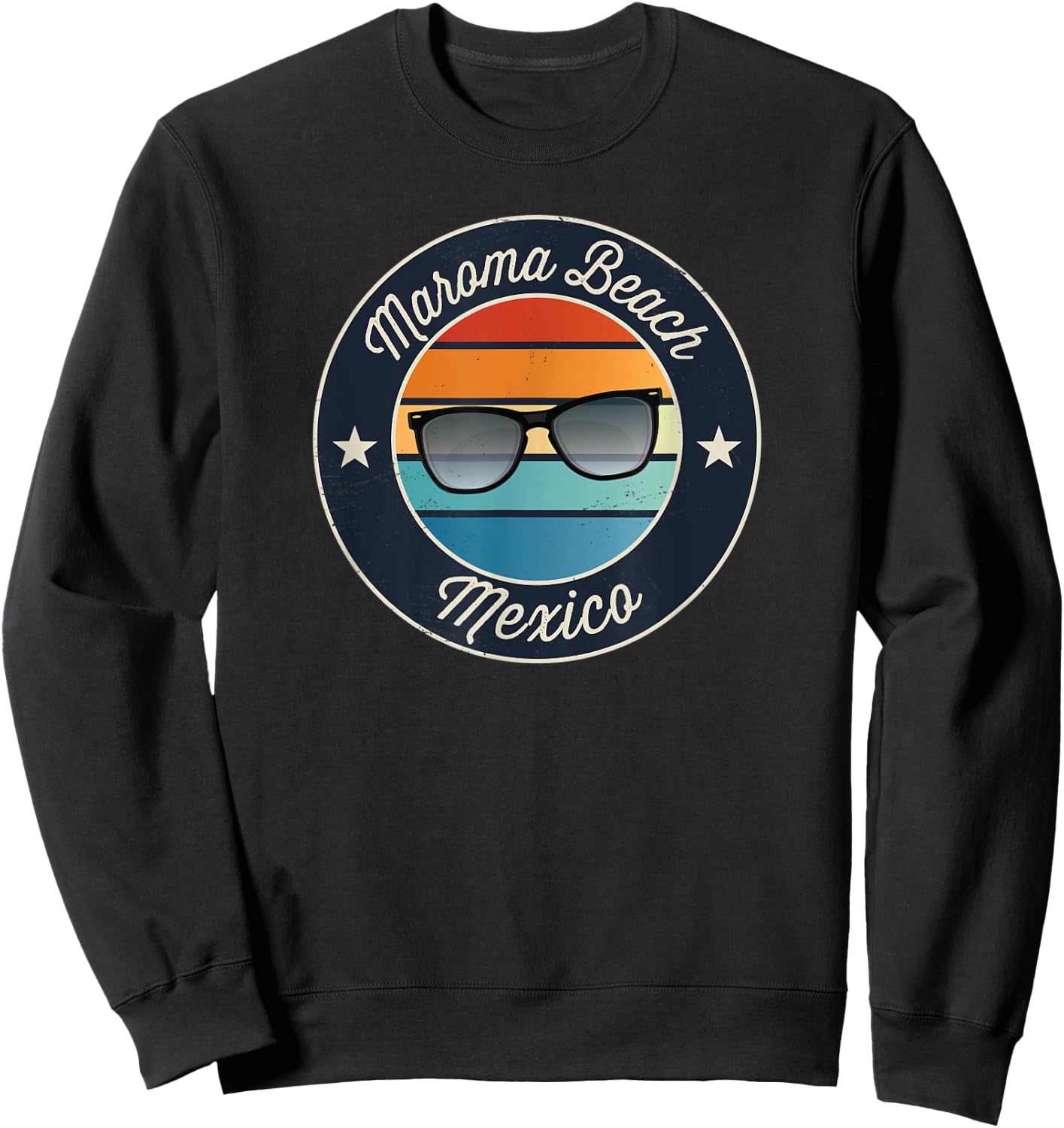 Maroma Beach Mexico Souvenir Graphic Men Women Kids Sweatshirt - Sweatshirt | Black