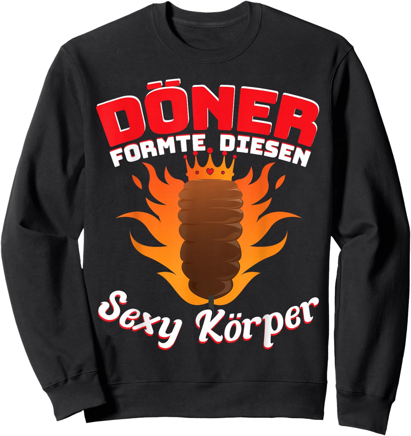 Dönerladen Kebab Döner formte diesen Körper Sweatshirt - Sweatshirt | Black